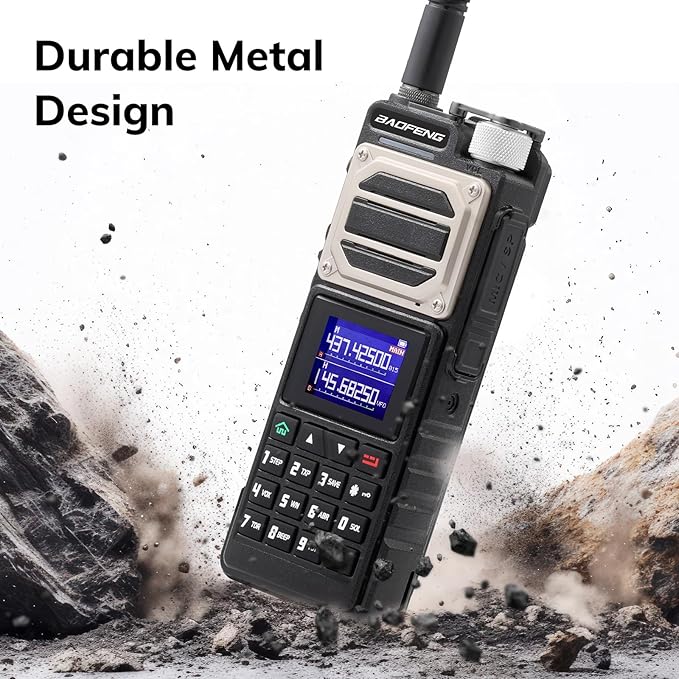 BAOFENG UV-25 10W Ham Radio Handheld, Dual Band Two Way Radio, UHF VHF FM AIR NOAA Receiver, 5200mAh Battery + USB-C Port, 999CH, Long Range Tactical Walkie Talkie, Chirp Programmable