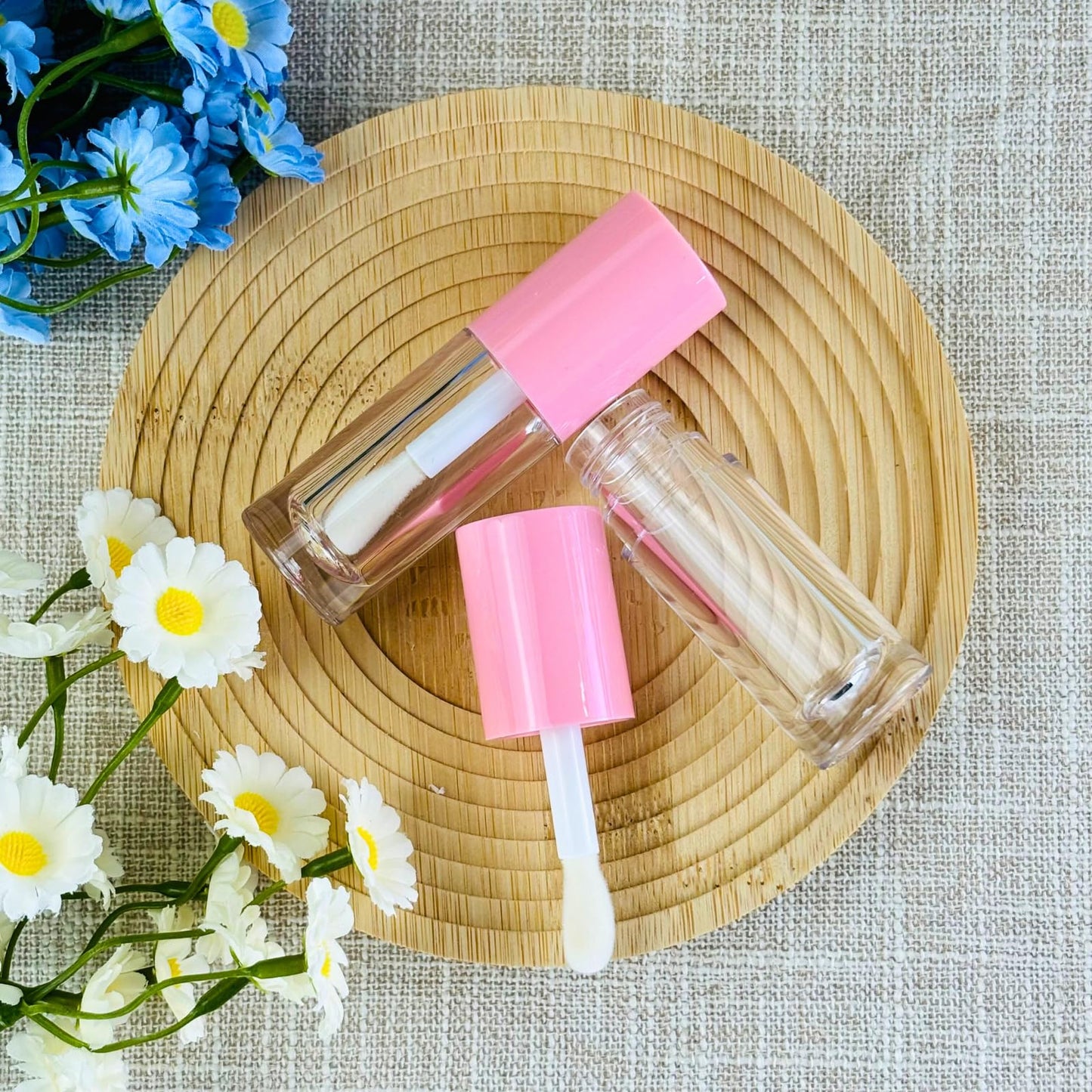 MOCIKE 10PCS Empty Lip Gloss Tubes, 6ml Pink Containers With Thick Wand for DIY Making