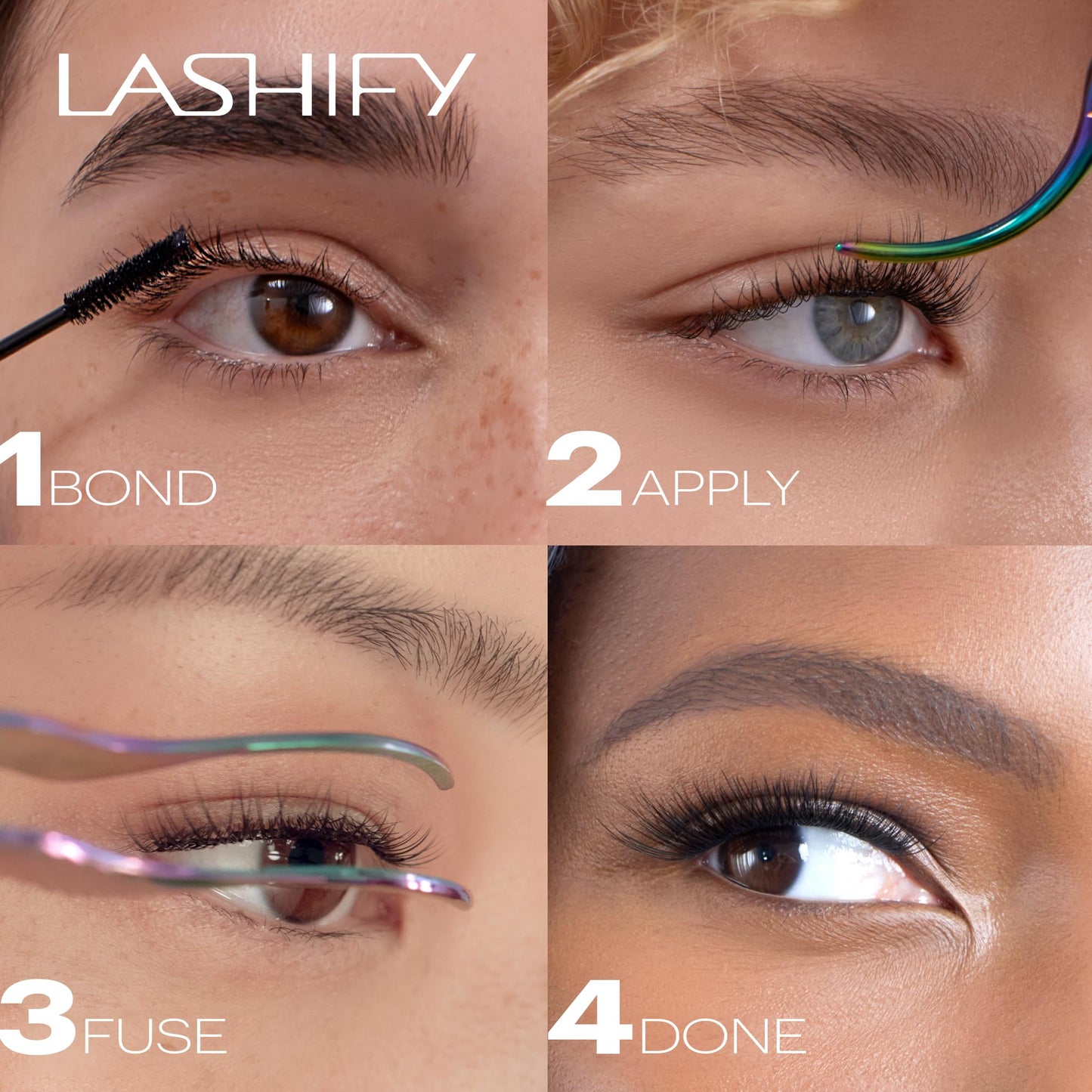 Lashify Star Burst 14mm Gossamer DIY Eyelash Extensions Refill, The Ultimate Multi-Length Multi Layered Lash, Black, Easy False Lashes
