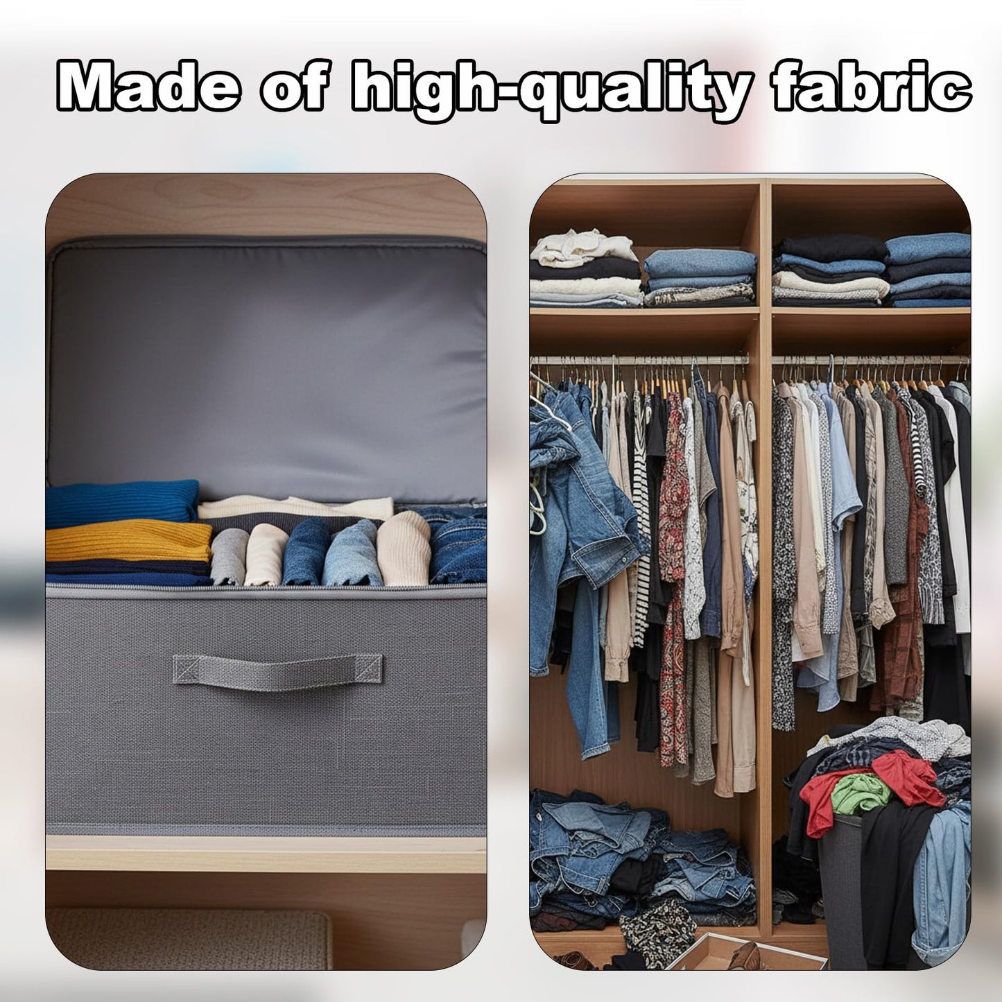 JFBNXB Storage Bins 4-Piece Set, Cube Storage Bin with Locking Storage Box, Secure and Discreet Storage for Personal Items, Collapsible Storage Bins for Easy Maintenance