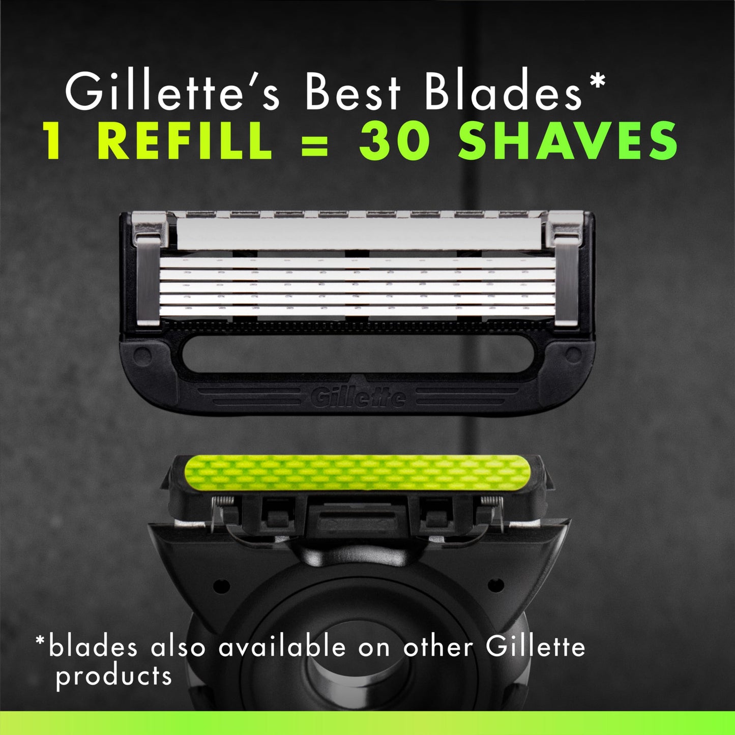 Gillette Labs Razor for Men, 1 Handle, 4 Blade Refills, Magnetic Stand