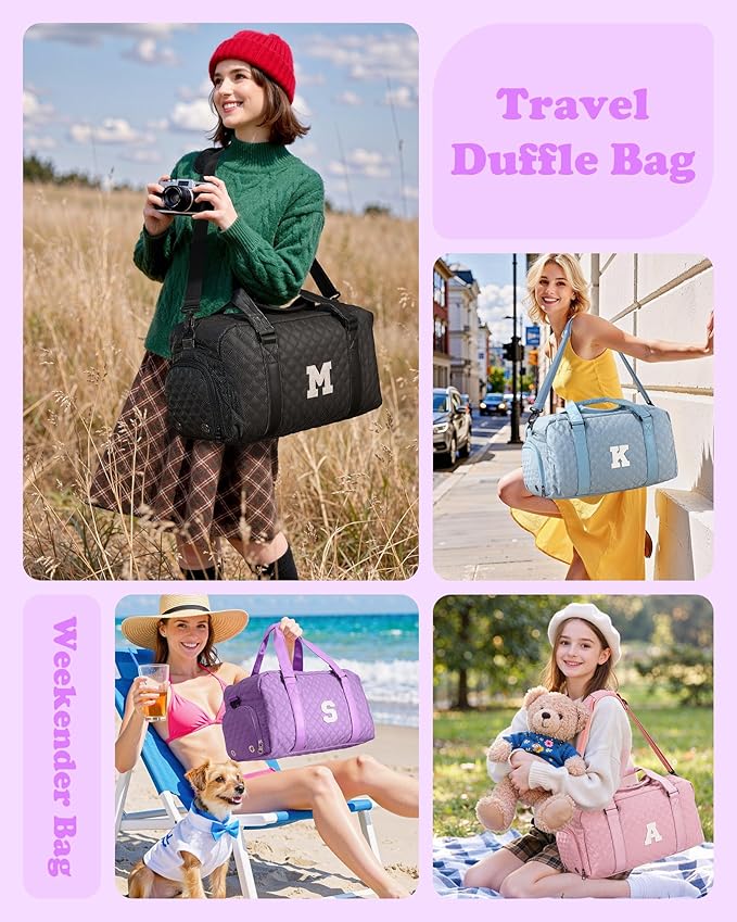Duffel Bag Travel Bags for Girls, Kids Overnight Bag, Sleepover Bag, Gift for Kids, Gifts for Mom, Graduation Gifts for Her