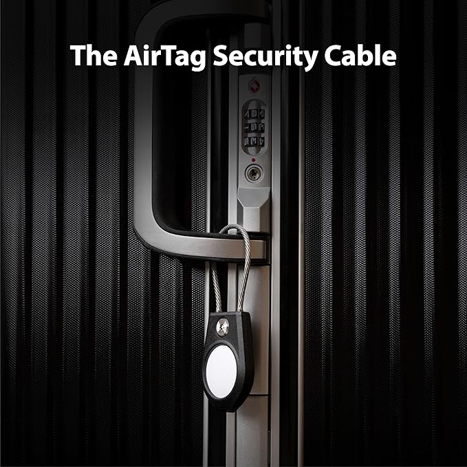TagVault™ AirTag Security Cable (4 Pack) - The Secure AirTag Wire Cable Holder | Machined Torx Screw, Waterproof, Compact | Great for Luggage, Keys, Backpacks & More | Elevation Lab