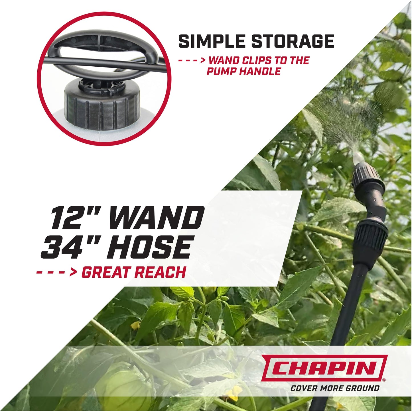 Chapin 1-Gallon Deluxe Garden Sprayer, Anti-Clog Performance