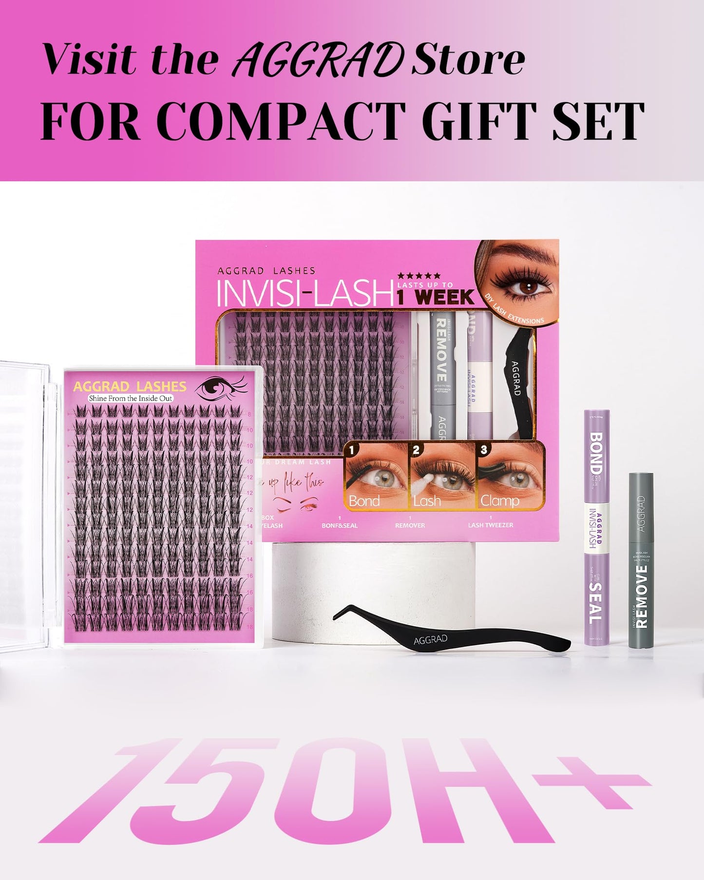Aphrodite Lash Clusters Wispy Natural 8-18mm Eyelash Clusters Extension Kit - WideSpan DIY False Lash Extensions Spiky Lashes Individual Lashes with Ultra-Thin Invisible Wide Lash Band