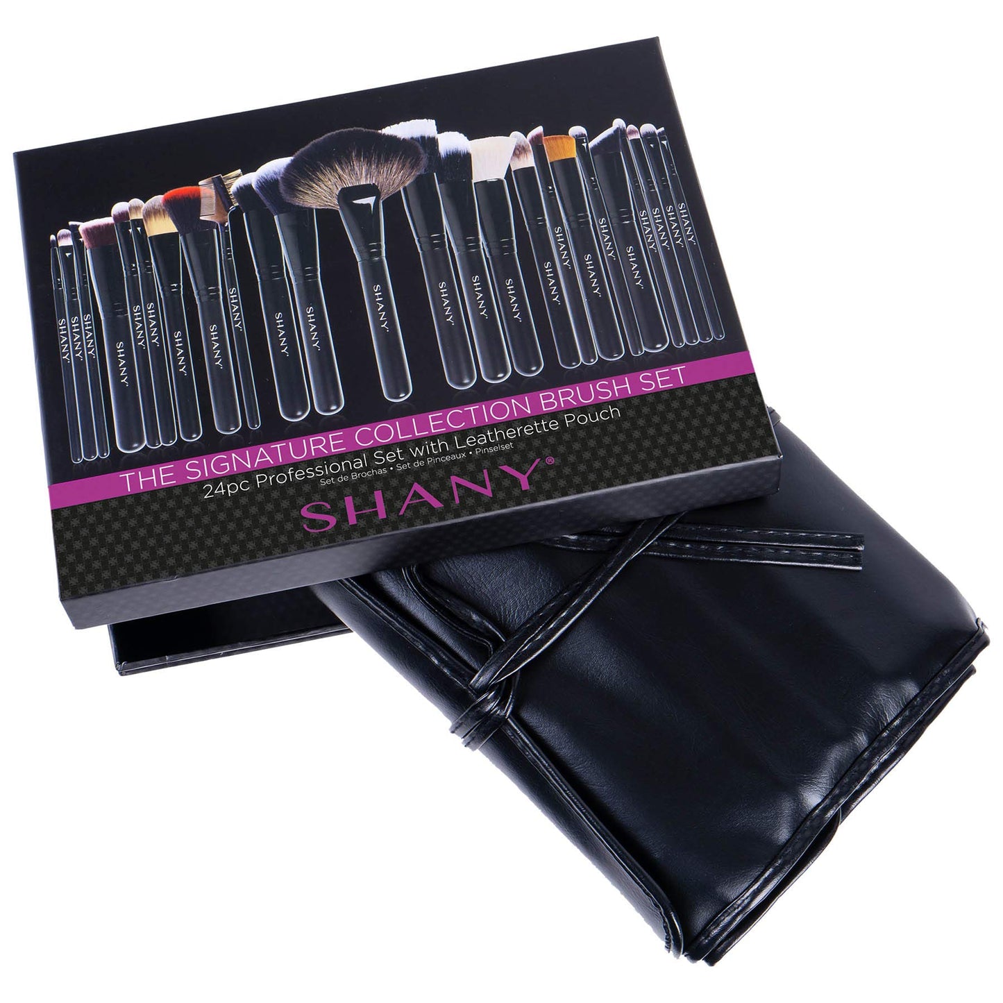 SHANY Makeup Brushes The Masterpiece Pro Signature Makeup Brush Set - Foundation Powder Concealers Eye Shadow brushes, Synthetic Bristle with Wooden handles, No Packaging - 24pcs