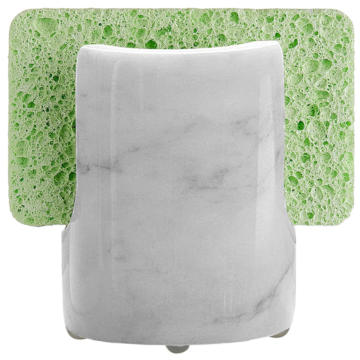 EVERBBKING Marble Sponge Holder Sink Sponge Caddy for kichen counter Drying Rack for Sink Organizer Modern Stone Kitchen Sink Caddy