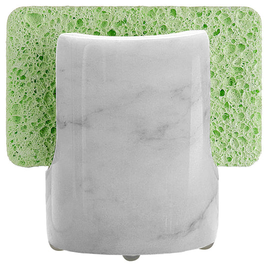 EVERBBKING Marble Sponge Holder Sink Sponge Caddy for kichen counter Drying Rack for Sink Organizer Modern Stone Kitchen Sink Caddy