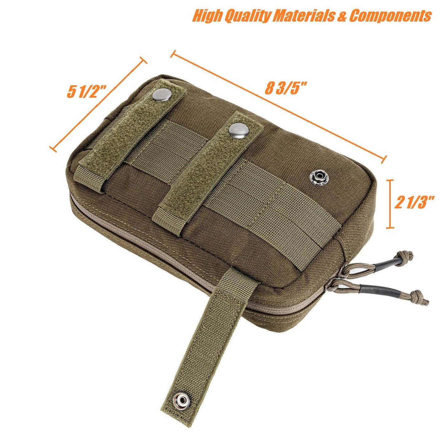 Dotacty Mini Modular Admin Pouch Tactical MOLLE Utility Tool Pouch for Chest Rig Duty Vest Battle Belt Backpack Accessory Small Dangler Bag EDC Gear Carrier IFAK Medical Kit Organizer RG