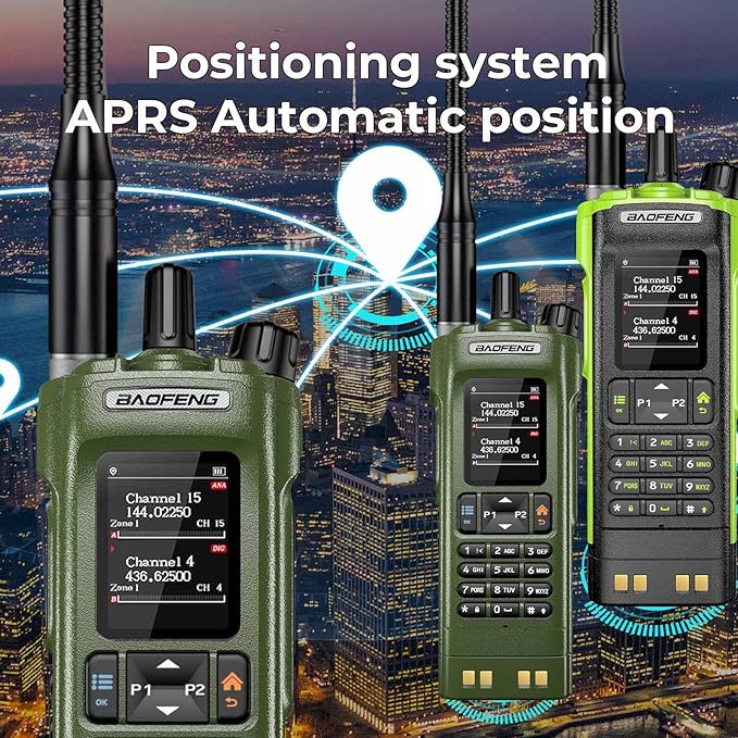BAOFENG DM32 DM-32UV DMR Radio | Walkie Talkies Long Range | Digital Two-Way Radio | 10W High Power Ham Radio with GPS Positioning | Programming & Type-C Charging | 1PC (2500mAh Battery)