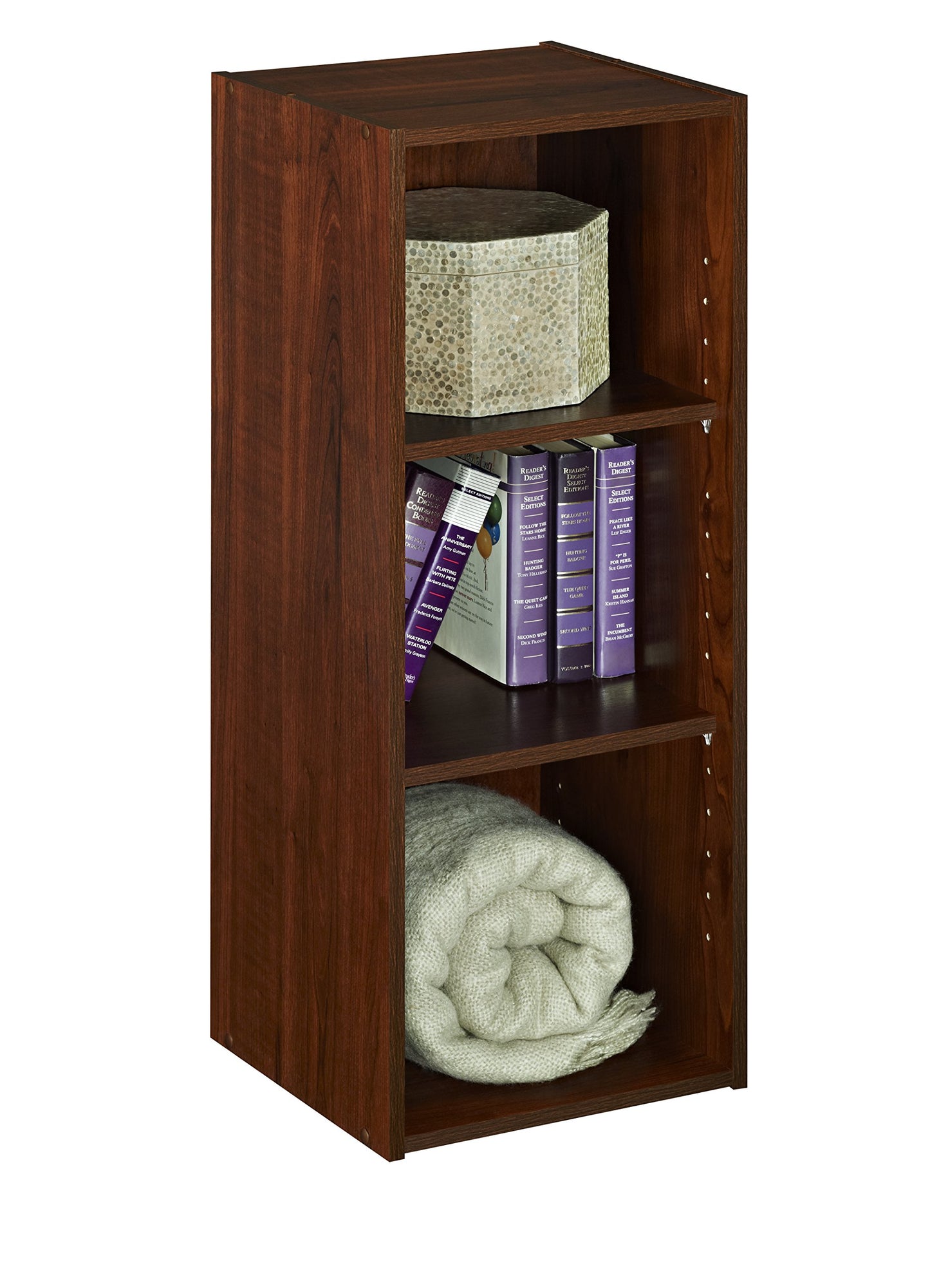 ClosetMaid Stackable 3-Shelf Storage Organizer, Dark Cherry