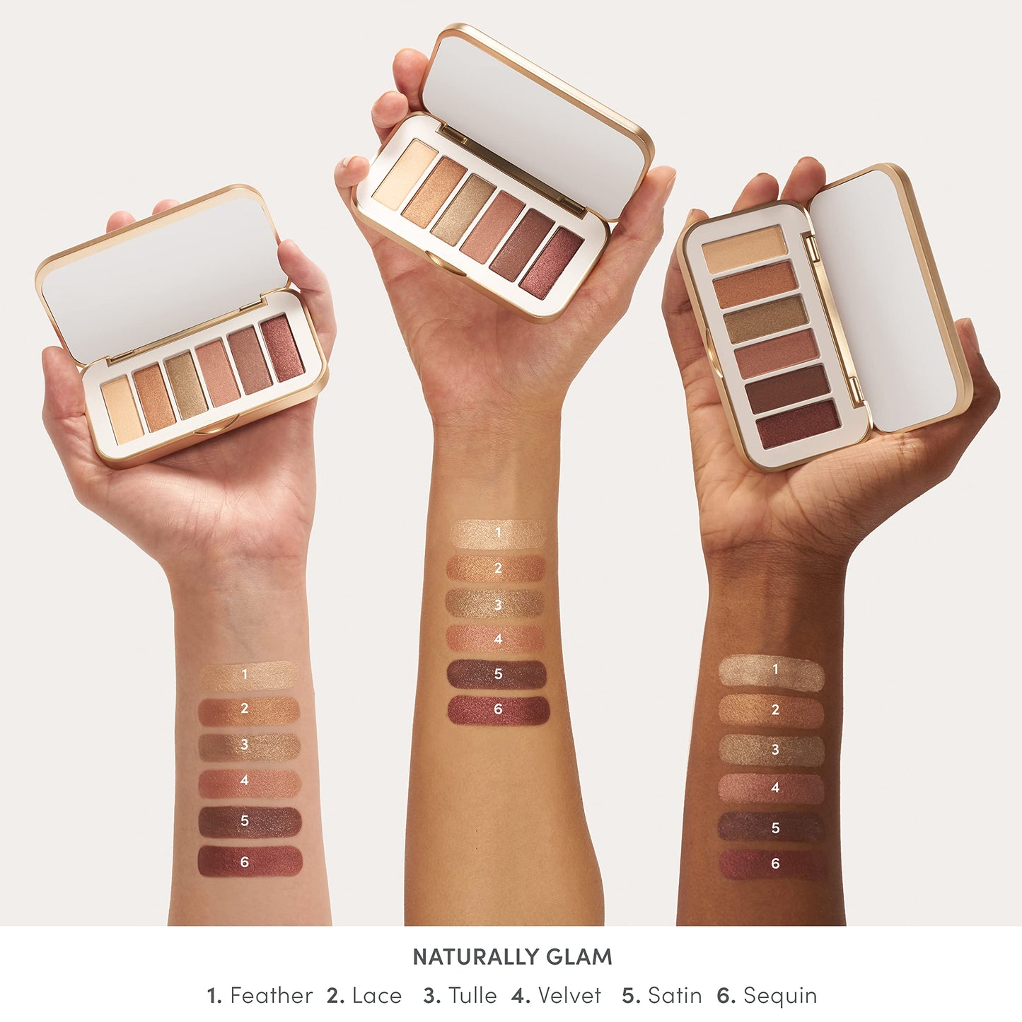 jane iredale PurePressed Eye Shadow Palette, Naturally Glam, 0.12 oz.