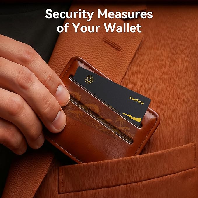 Original Air Tag Wallet Tracker Card 0.07in IP68 Waterproof Bluetooth Tracker Smart Finder, Passport, Work with Apple Find My, Wireless Charging, Card Locator[Apple MFi Certified] iOS Only