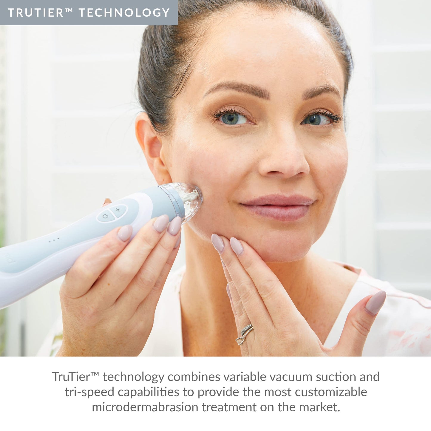 PMD Beauty Personal Microderm Elite Pro - At-Home Use, Facial Exfoliator Tool, Microdermabrasion Machine Kit for Face and Body Skincare, London Fog Grey + Serum