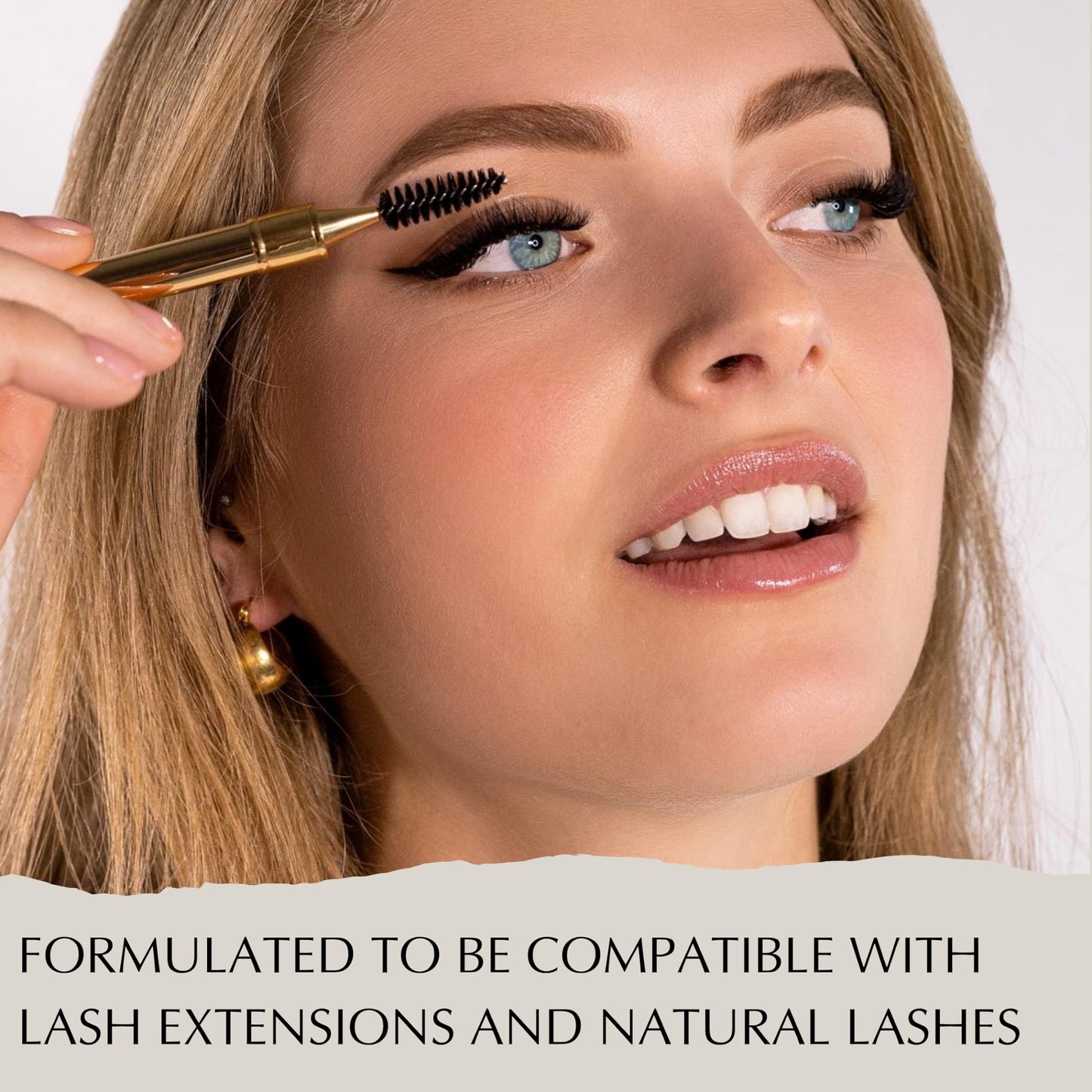 Xtreme Lashes Deluxe Retractable Lash Styling Wand, Travel-Friendly, Lash & Brow Grooming Brush, Mascara Wand Spoolie, Lash Extension Safe