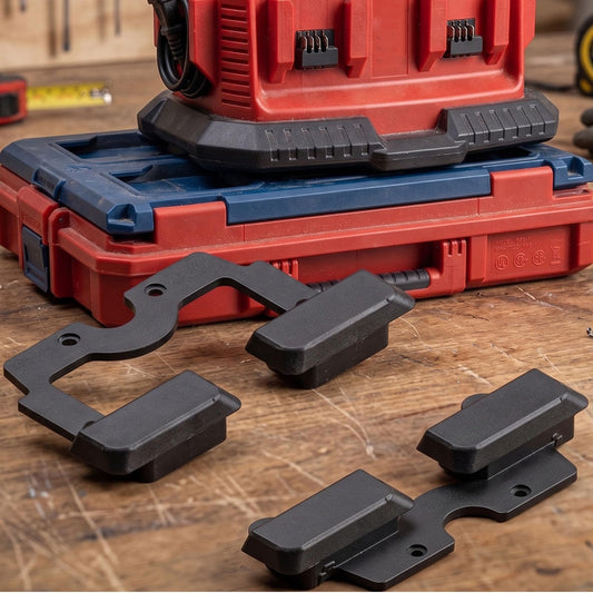 Charger Mount Holder for M18 Battery , Secure Storage Bracket Compatible with Packout Wall Organizer and Toolboxes, Heavy-Duty Workshop & Garage Storage Solution