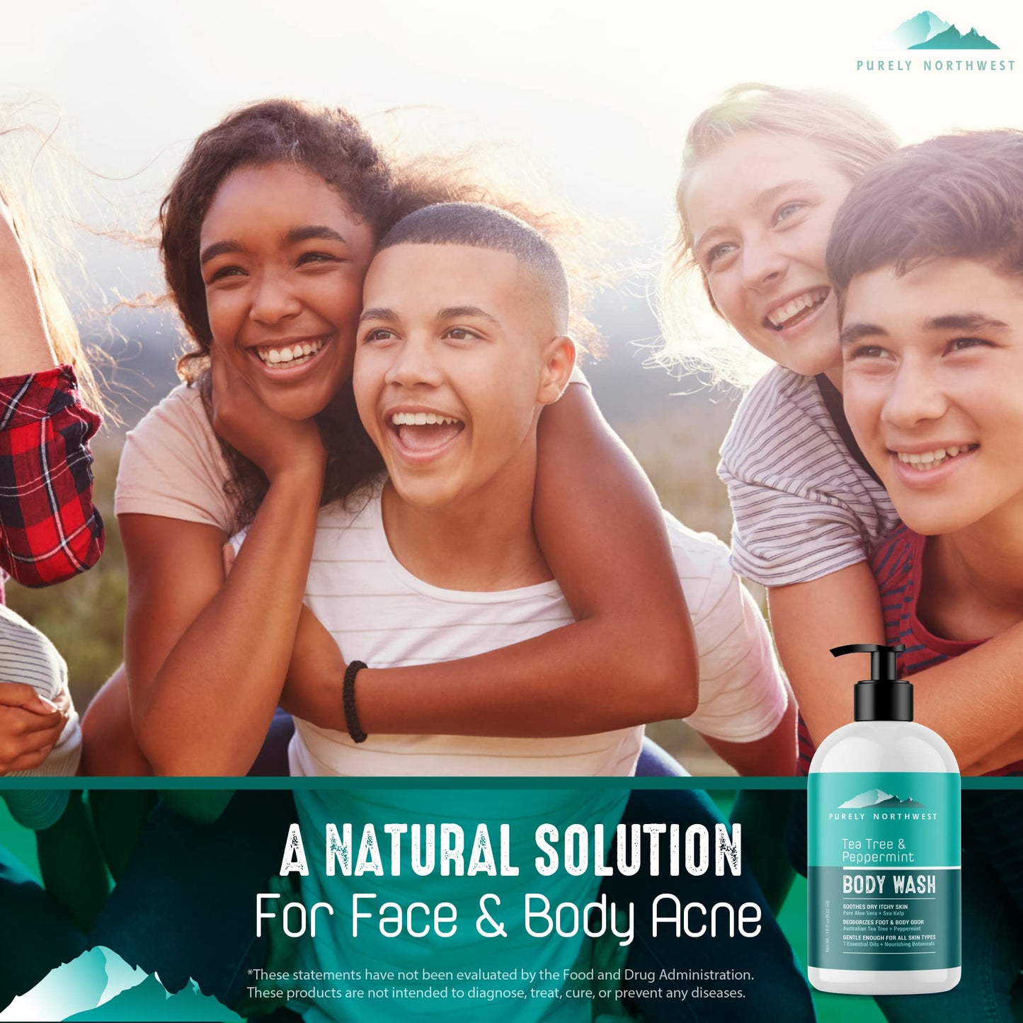 Tea Tree Body Wash for Men and Women – Natural Tea Tree Oil Body Cleanser for Odor, Skin Irritations, Hydrating Shower Gel for Sensitive Skin, Gentle and Refreshing Body Wash