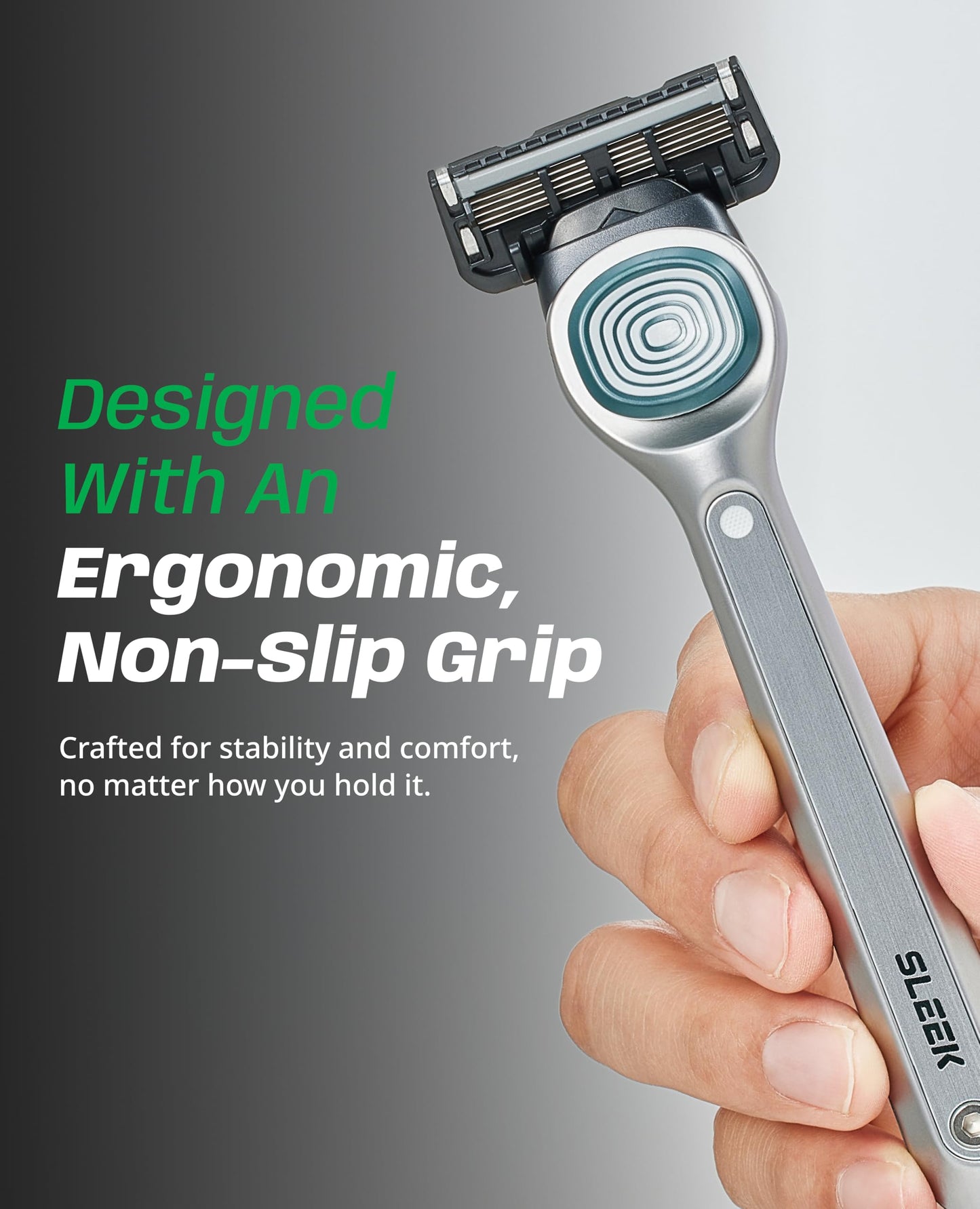 DORCO SLEEK 6 Blade Razor for Men with Multi-Flex Technology for a Smooth & Comfortable Shave | Cartridge Razor for Men, Razor Handle + 7 Cartridges