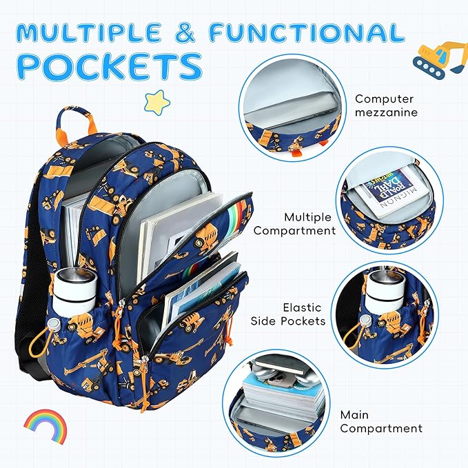 CAMTOP Preschool Backpack for Kids Boys Girls Toddler Backpack Kindergarten School Bookbags for Age 3-8