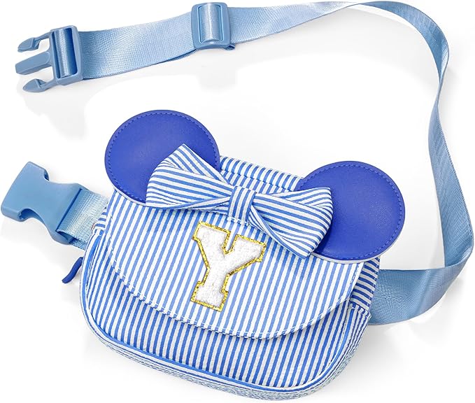Daughter Gifts - Birthday Gifts for 3 4 5 6 7 8 9 10 11 12 13 Year Old Girls, Initial Fanny Pack Crossbody Bag Belt Bag Purse for Teen Girls Blue Y