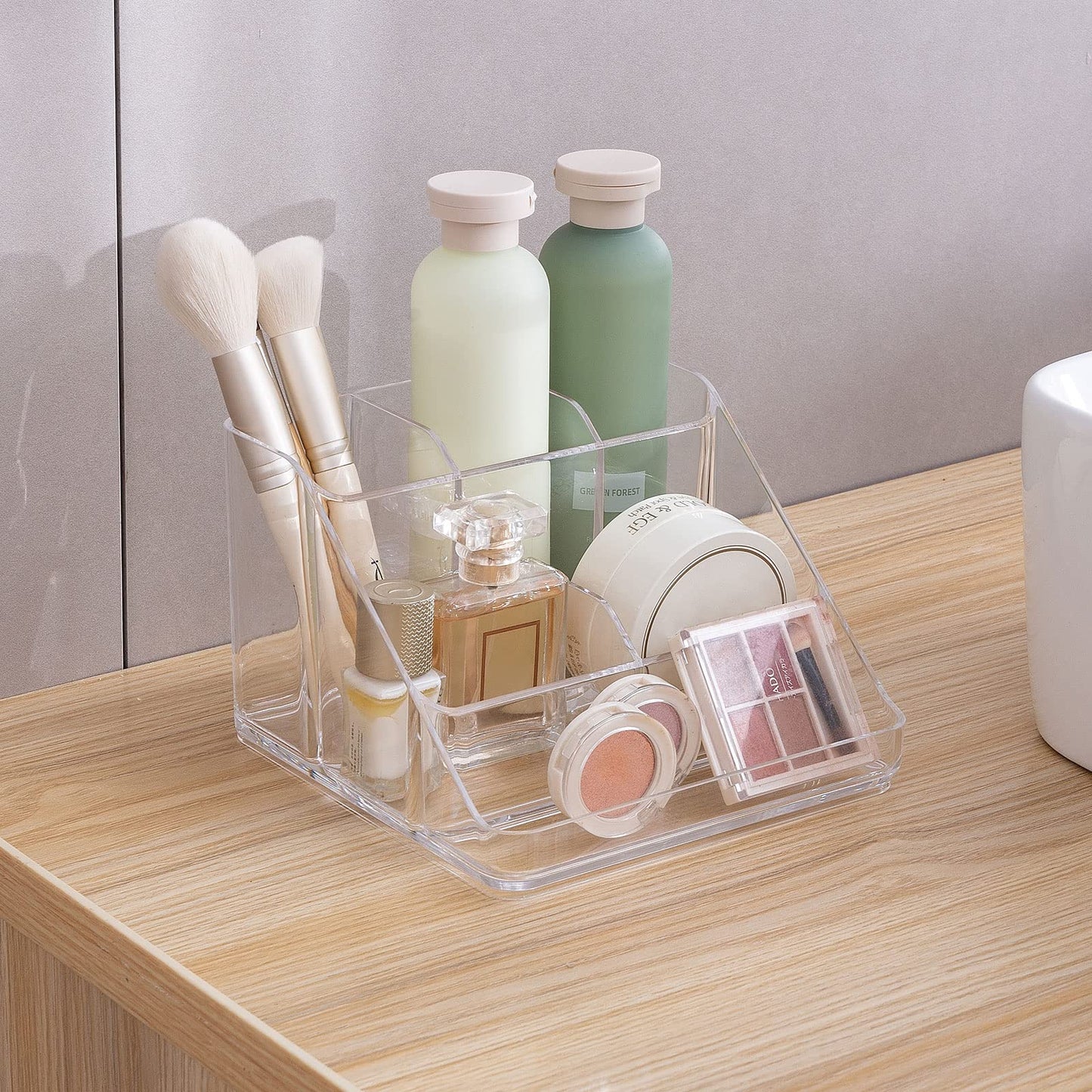 Ettori APLOP Makeup Organizer Tray, 6-Compartment Vanity Makeup Organizer for Jewelry, Hair Accessories, Bathroom Counter or Dresser
