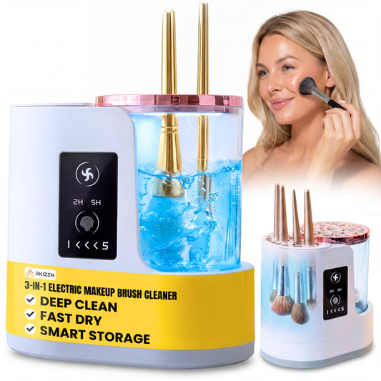 Electric Makeup Brush Cleaner & Dryer Machine – Automatic Deep Cleaning & Smart Drying, Portable One-Button Makeup Brush Cleaner for All Brush Sizes, Gift for Makeup Lovers