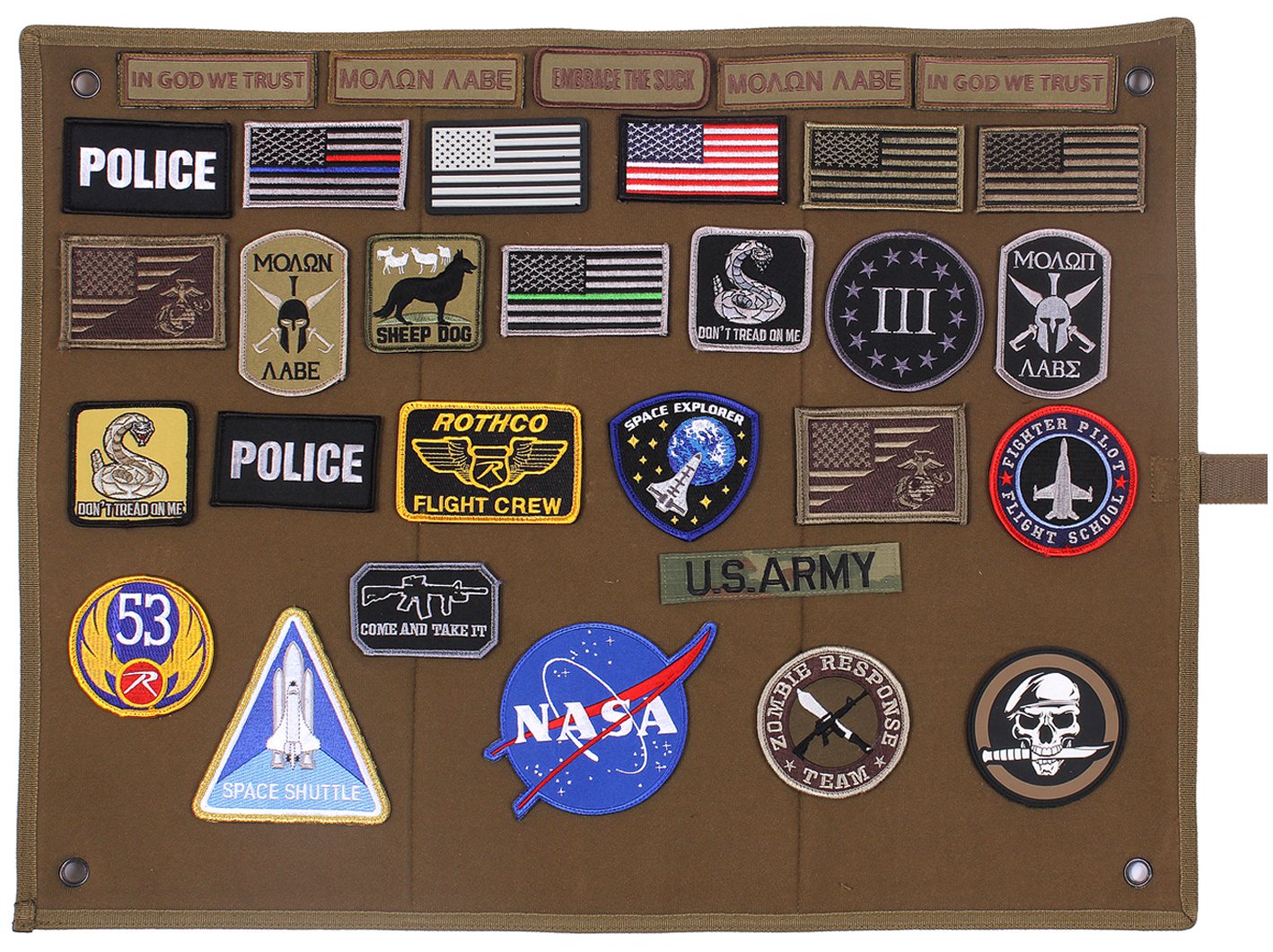 Rothco Hanging Roll-Up Morale Patch Board – Portable Display & Storage Solution for Collectors