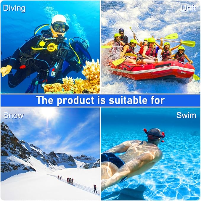 Sea Frogs Waterproof Camera Housing Compatible with Olympus TG-6 IPX8 60m/196ft Maximum Diving Depth Underwater Camera Case for Diving, Surfing, Rowing, Skiing, Black
