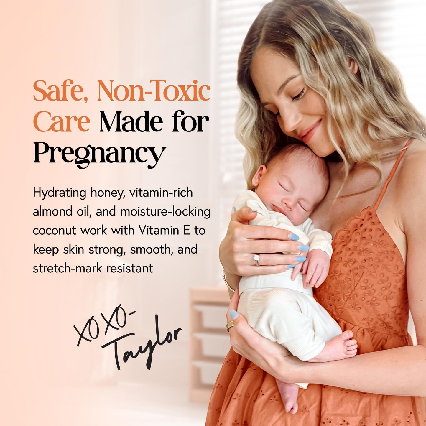 MOMMY LIFE Preggie Paste Belly Butter – Stretch Mark Cream for Pregnancy & Postpartum | Non Toxic Oil Based Moisturizing Cream with Manuka Honey & Vitamin E - 3.7oz