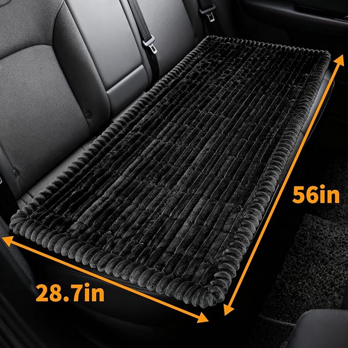 Dog Car Seat Covers for Back Seat, Dog Bed for Car, Car Seat Protector, Fit for Backseat Extenders, Non-Slip Soft Durable for Cars Trucks and SUVs(Black,56x28.7 inch)