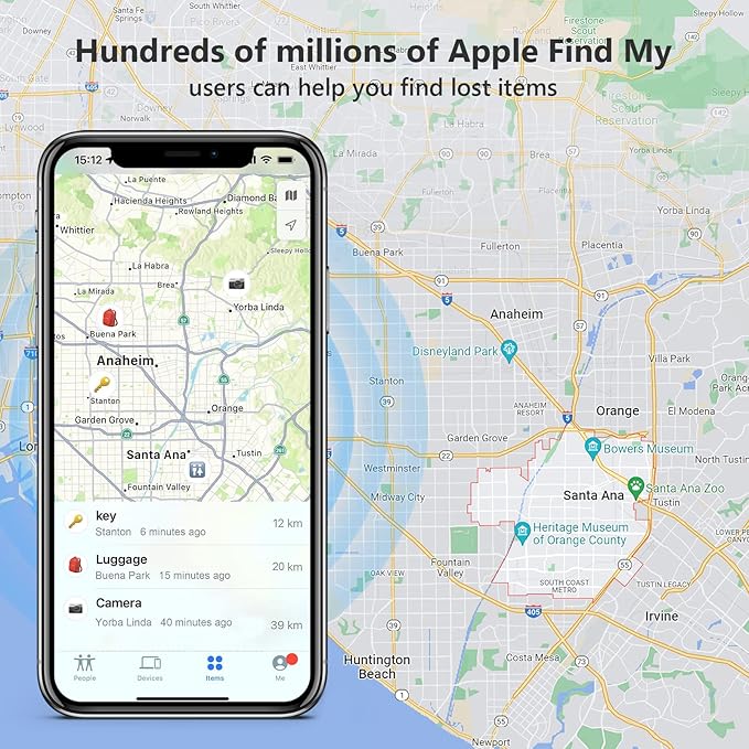 [Apple MFi Certified] LBPRT Air Tracker Tag 1 Pack, Smart Key Finder Work with Apple Find My (iOS Only, Android not Supported), Bluetooth Item Locator for Luggage Suitcase, Wallet. Replaceable Battery