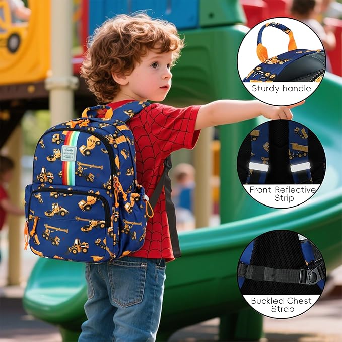 CAMTOP Backpack for Kids, Boys Girls Preschool Backpacks with Lunch Box Toddler Kindergarten School Bookbag Set