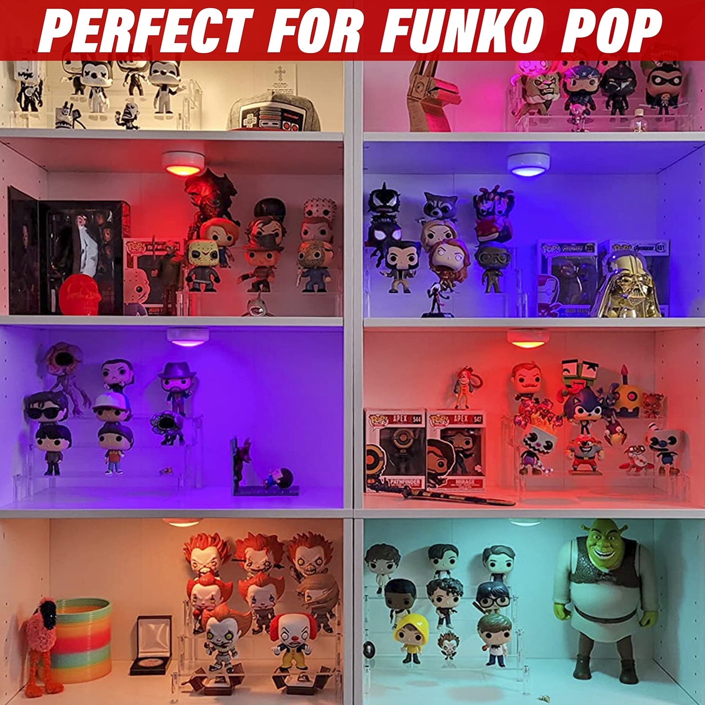 AZEAM Acrylic Riser,2 Pcs Clear Display Risers Stand Cologne Organizer Acrylic Shelves 3 Tier Shelf for Amiibo Funko POP Figures Cupcake Food Desserts Holder Perfume Collection Cosmetic Product