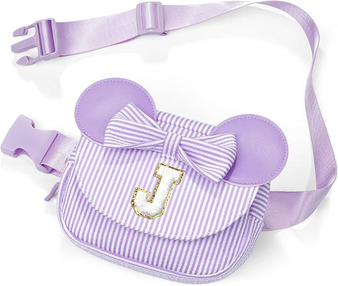 Kids Cross Body Bag, Birthday Gifts for 2 3 4 5 6 7 8 Year Old Girls Gift, Small Sling Bags for Girls Kid Daughter Birthday Gift for Kids Girl Monogram (Purple J)