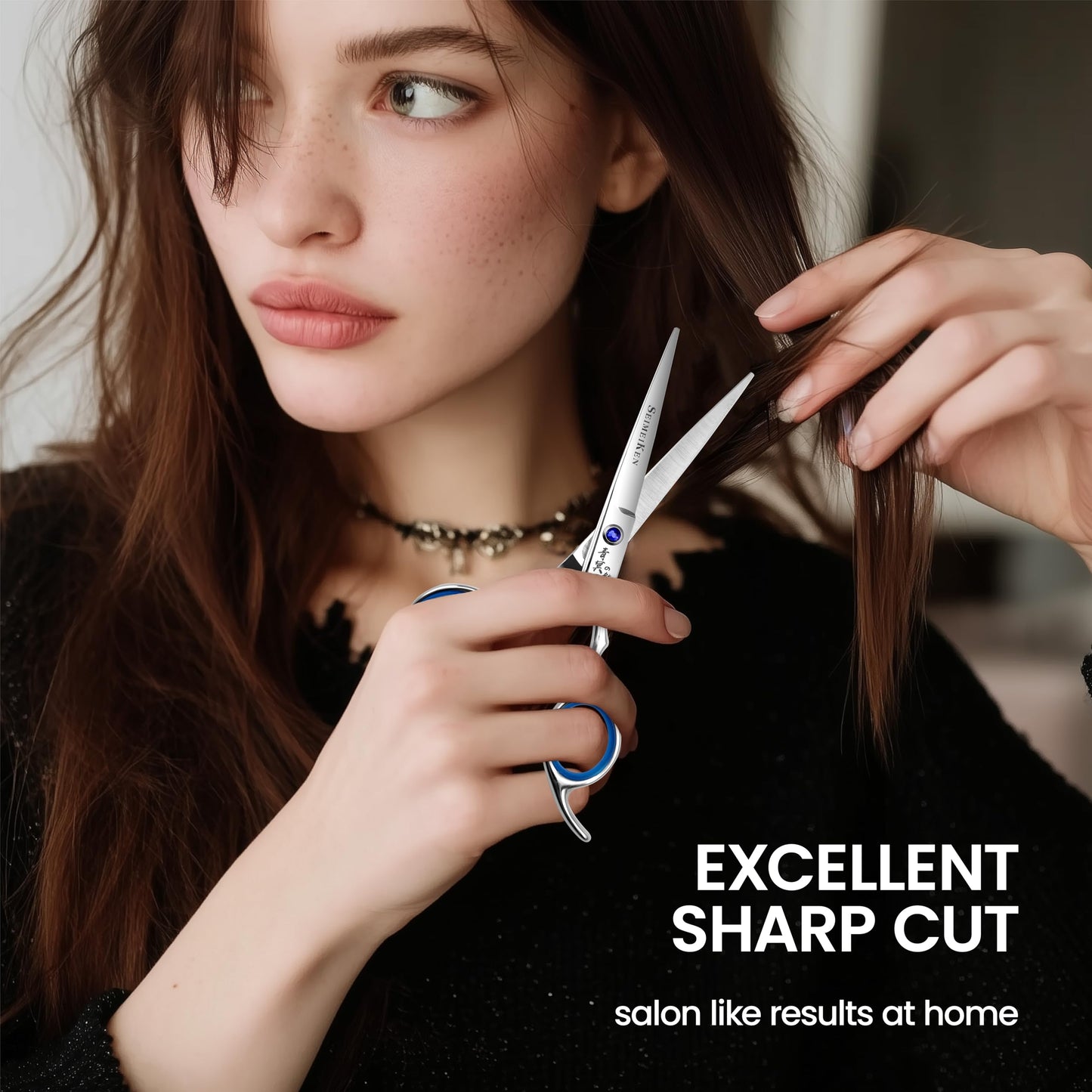 Hair Cutting Scissors – Professional Hair Shears 6.0 Inch - Barber Hairdressing Shears for Salon & Home Use