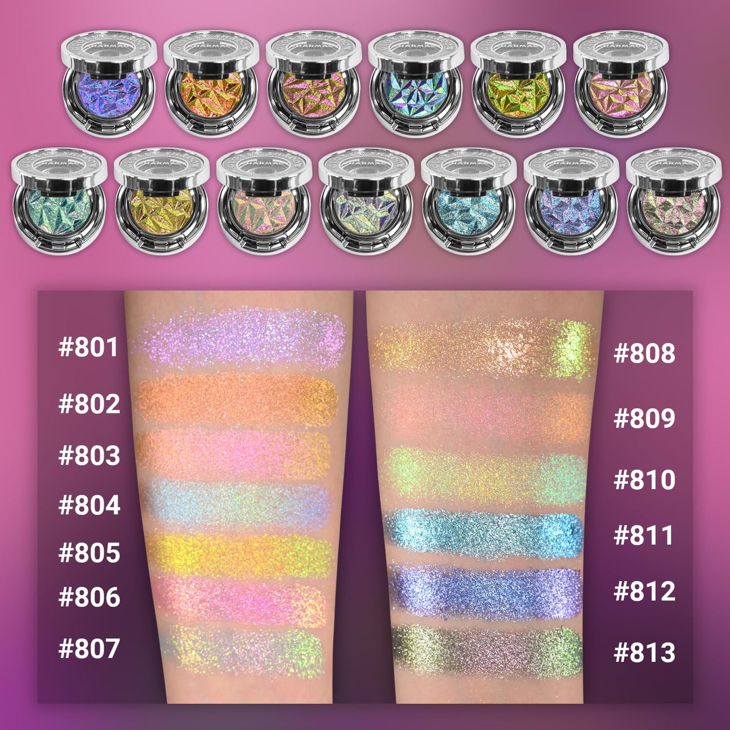 CHARMACY Duochrome Eyeshadow, Insane Shifters Chameleon Eyeshadow, Creates High-Impact, Metallic Eye Looks, 100% Vegan and Cruelty Free (Chameleon-#804, 0.06 Ounce (Pack of 1))