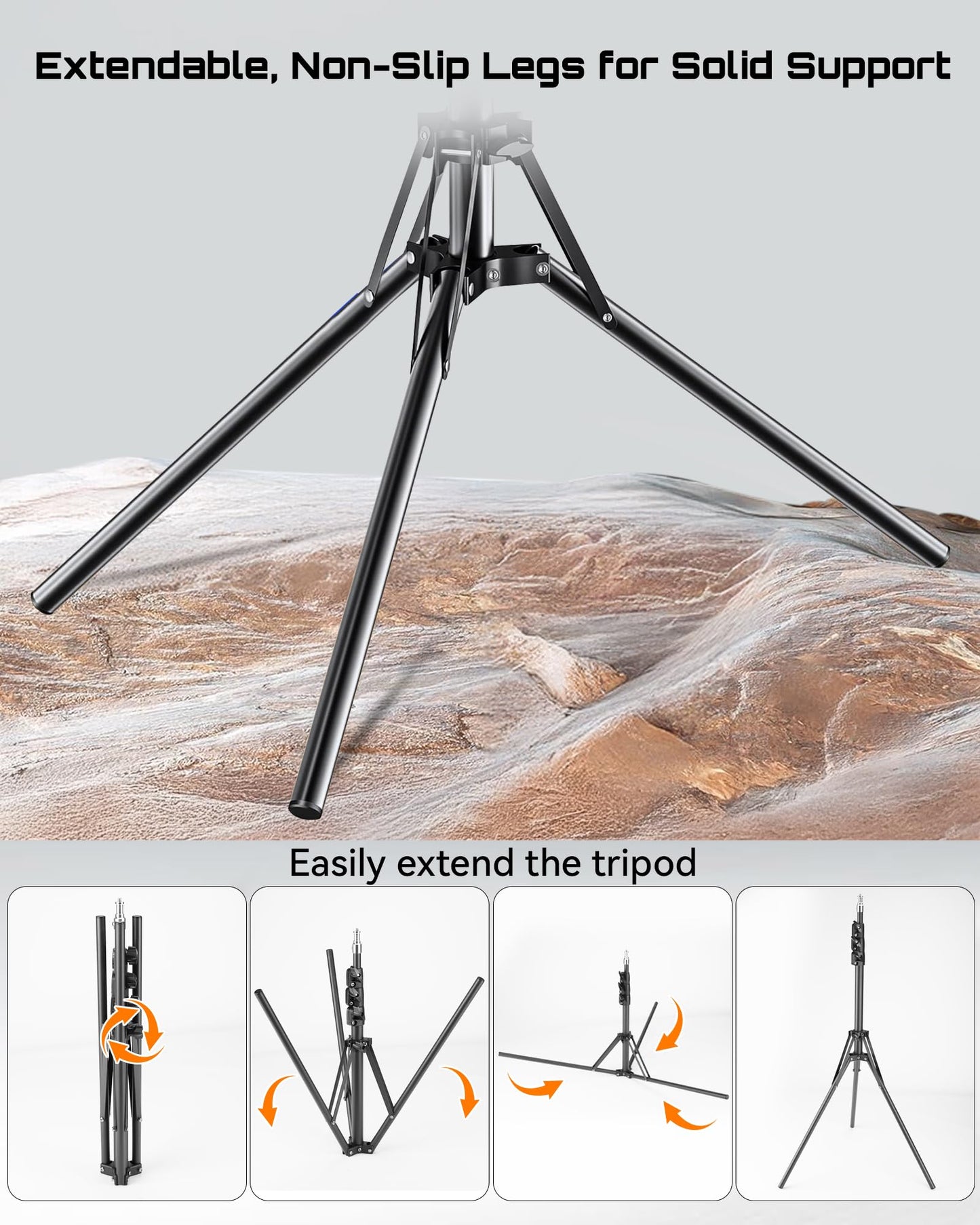 18" LED Ring Light with Tripod Stand, Professional Dimmable Ring Light Kit