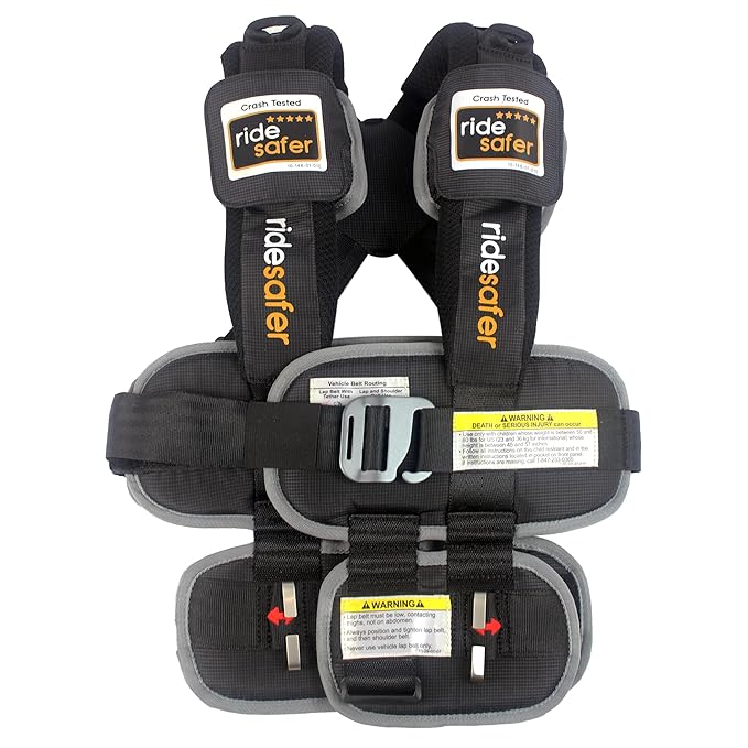 RideSafer - Extra Large Black, Lightweight, Compact, Portable Car Seat - Perfect for Travel and Everyday Child Safety