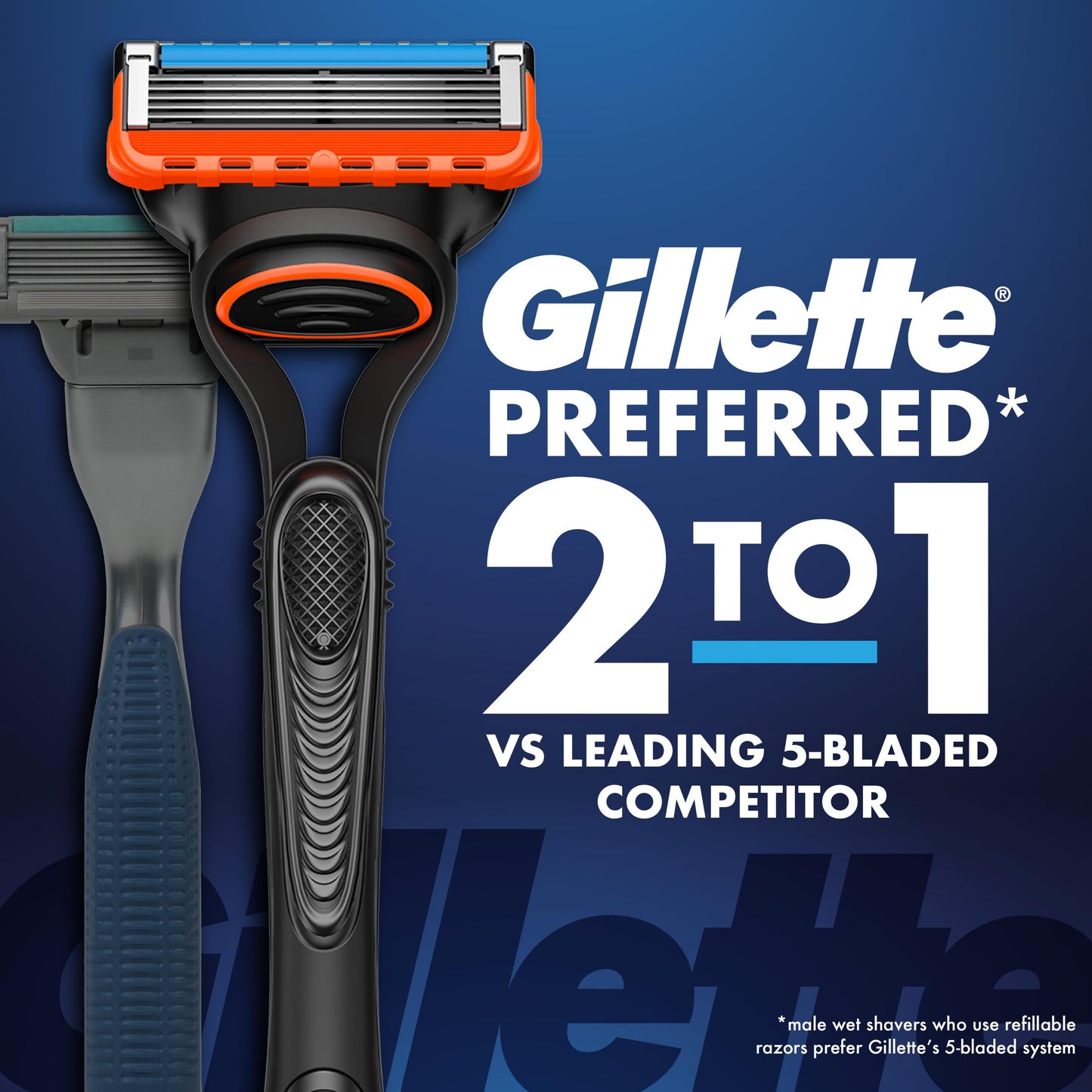 Gillette Fusion5 Razor for Men, 5-Blade, 1 Razor Handle, 3 Blade Refills