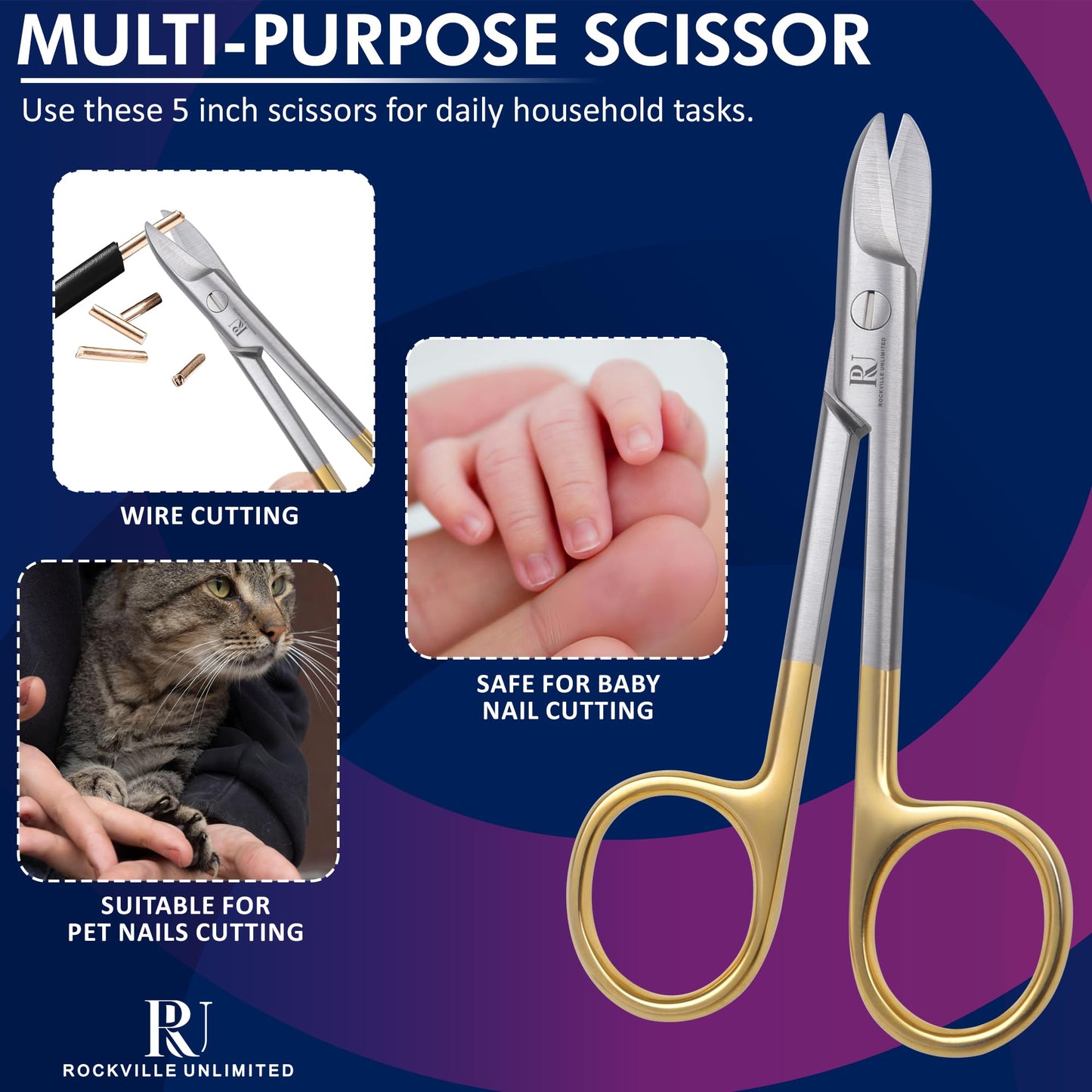 Toenail Scissors Premium Stainless Steel for Nail Scissors Precise Cutting of thick nails Beauty Scissor Made in Germany for Men & Women Pedicure Grooming Scissor.