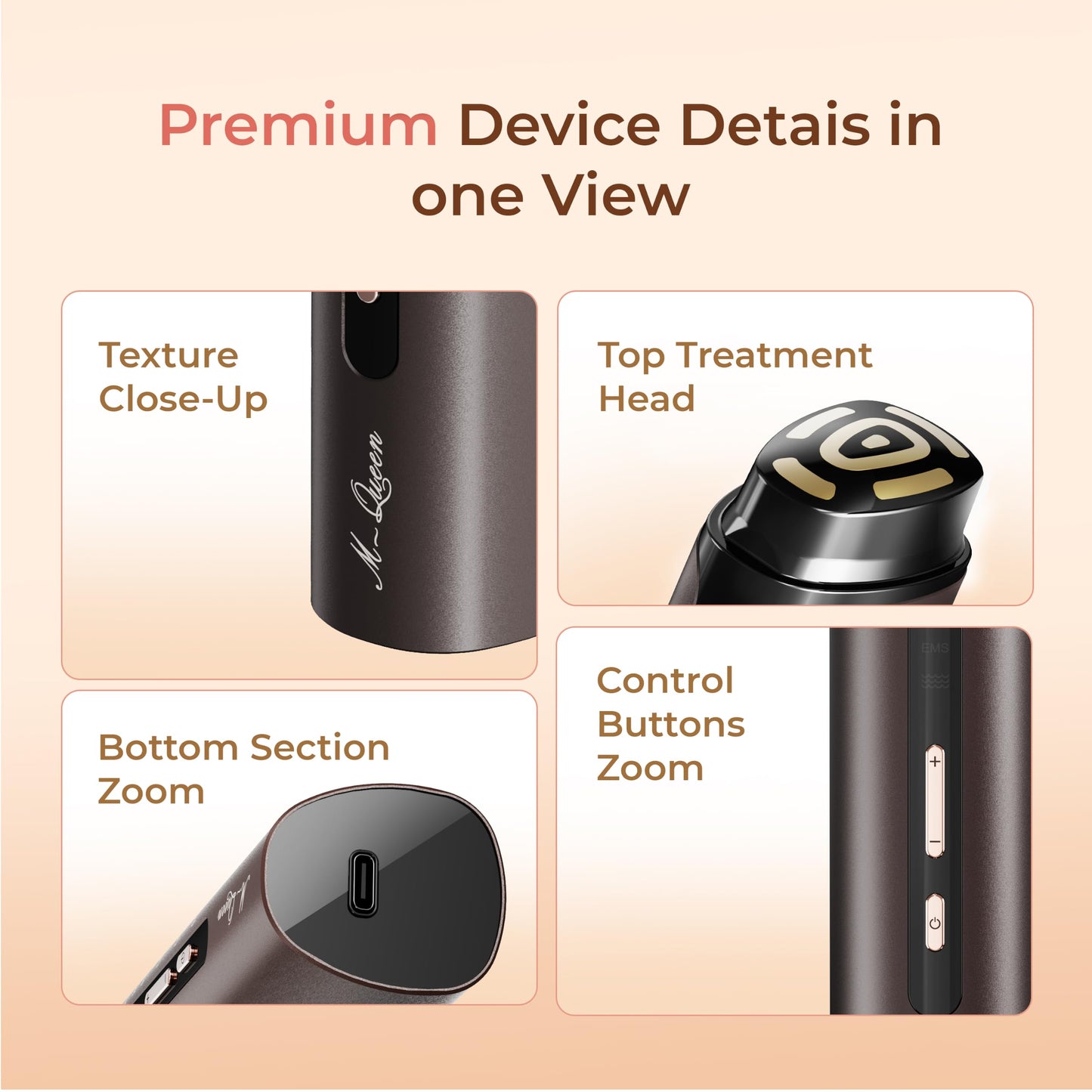 Facial Massager for Face & Neck, Rechargeable Beauty Device with Vibration