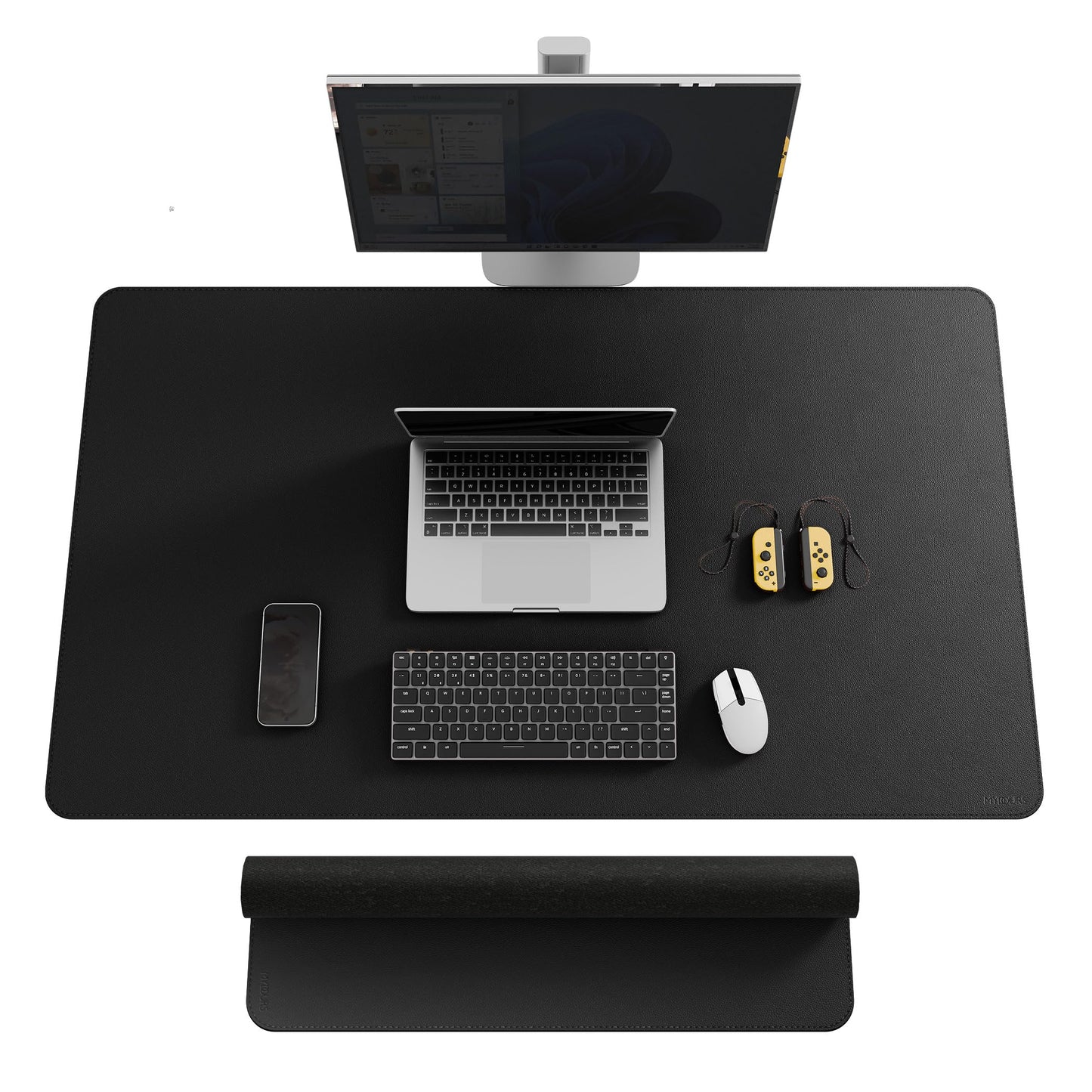 Mydours 48"x28" XXL Desk Mat, Large Desk Pad, PU Leather Desk Pad for Computer Keyboard & Mouse Setup, Full Mat for Office Work, Mega Mouse Pad Surface for Standing Desk Workstation