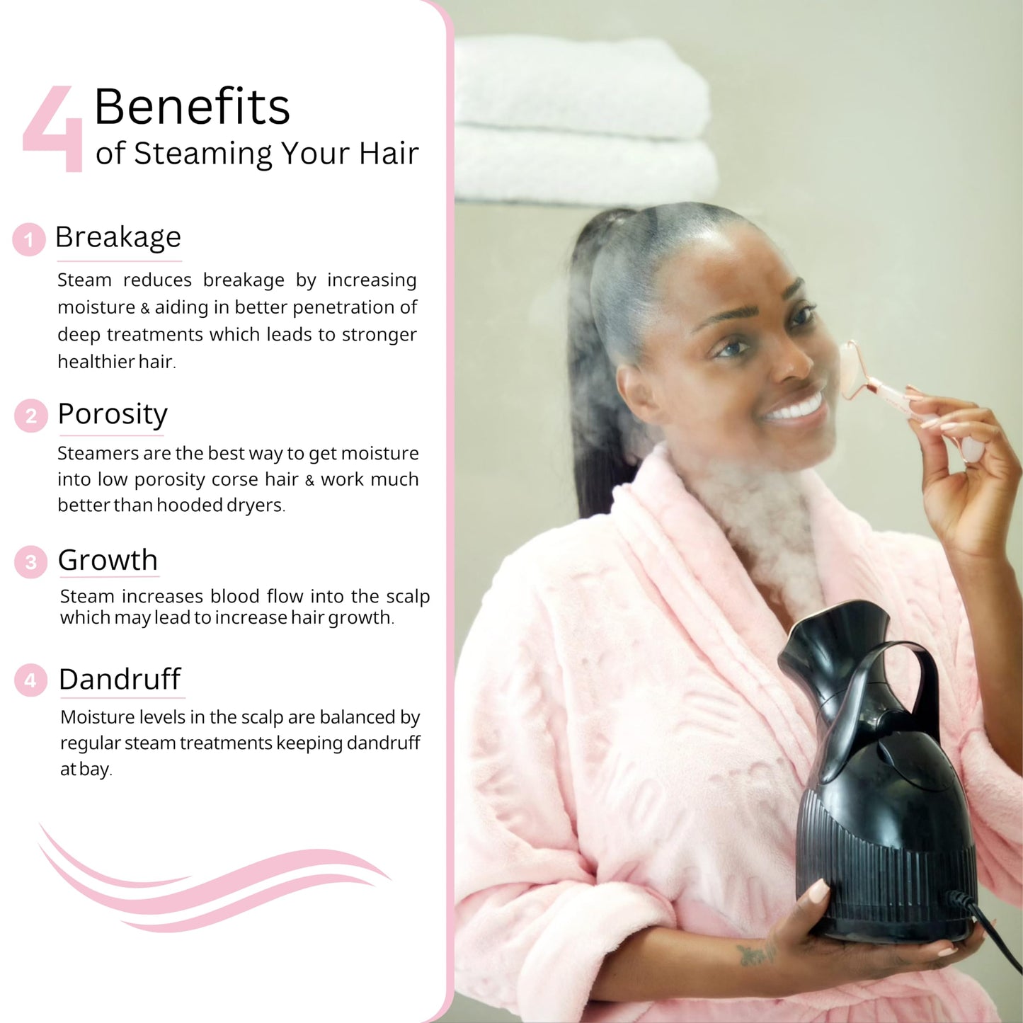 Rude Gal Beauty Facial Steamer for Deep Cleansing & Humidifier - Hot Mist Steamer for Face Spa Day Essential Beauty Product Suitable for Men and Women - Ionic Face Steamer Tool for Skin & Hair Care