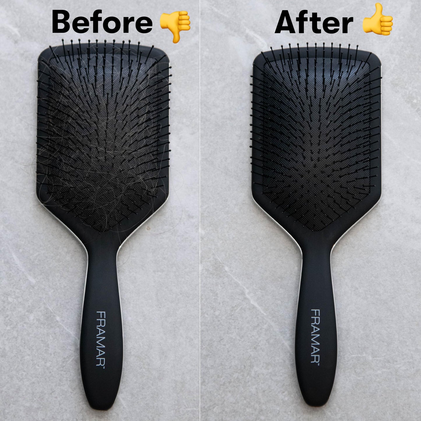 FRAMAR Premium Hair Brush Cleaner Tool – Hairbrush Cleaner Tool, Brush Cleaner Tool for All Types, Comb Cleaner – 2 in 1 Design Removes Hair & Build up Instantly – Pink