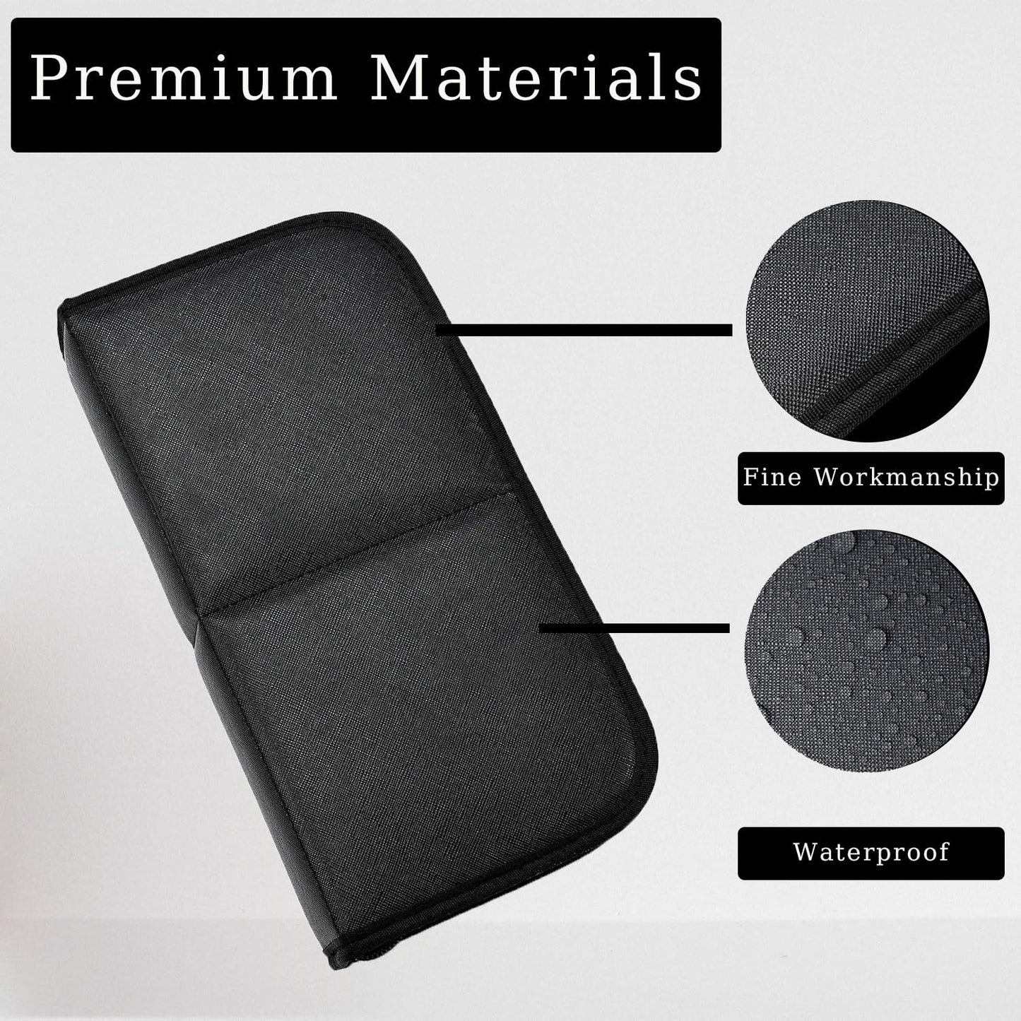 Zisqerts Makeup Brush Holder Waterproof Portable Makeup Brush Organizer Travel Case Stand Up Cosmetic Brush Storage Bag Handheld Makeup Bag for Travel (1 Pcs)