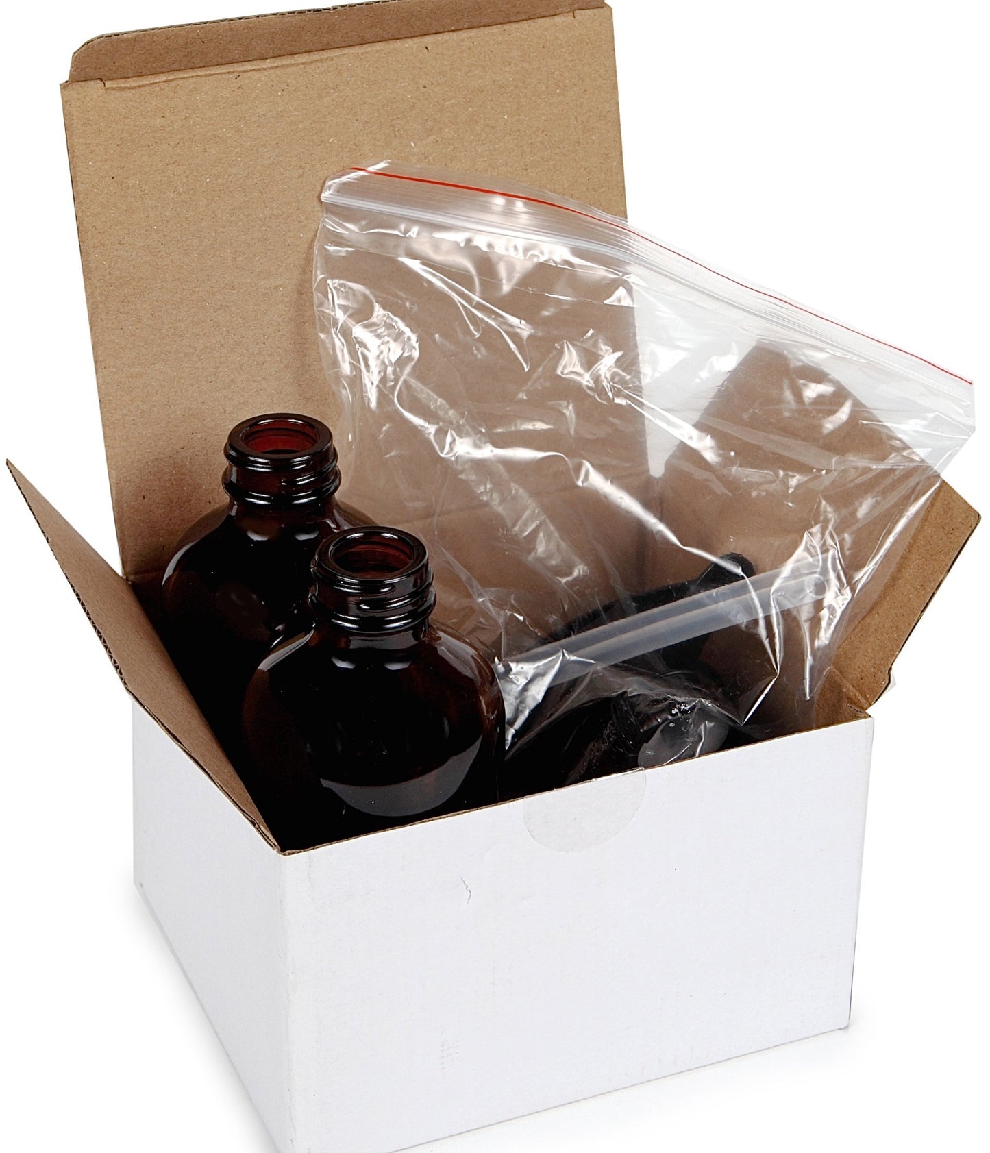 Vivaplex 8 oz Amber Glass Bottles with Black Trigger Sprayers - 2 pk