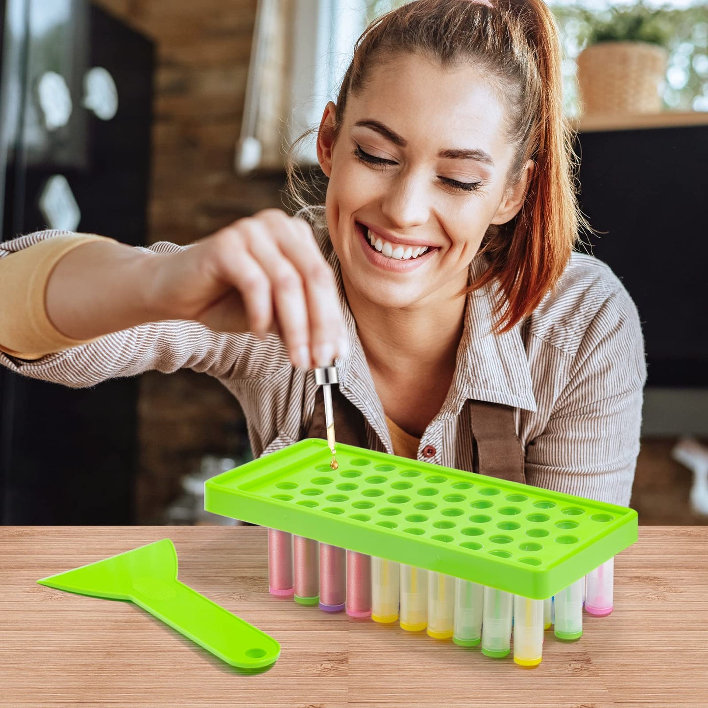 RONRONS Professional Lipsticks Filling Tray Kits, Including 1 Pieces Lip Balms Filling Tray 1 Pieces Spatula and 50 Pieces Empty Lip Balm Tubes with Caps DIY Lipstick Gifts for Women Grils Business