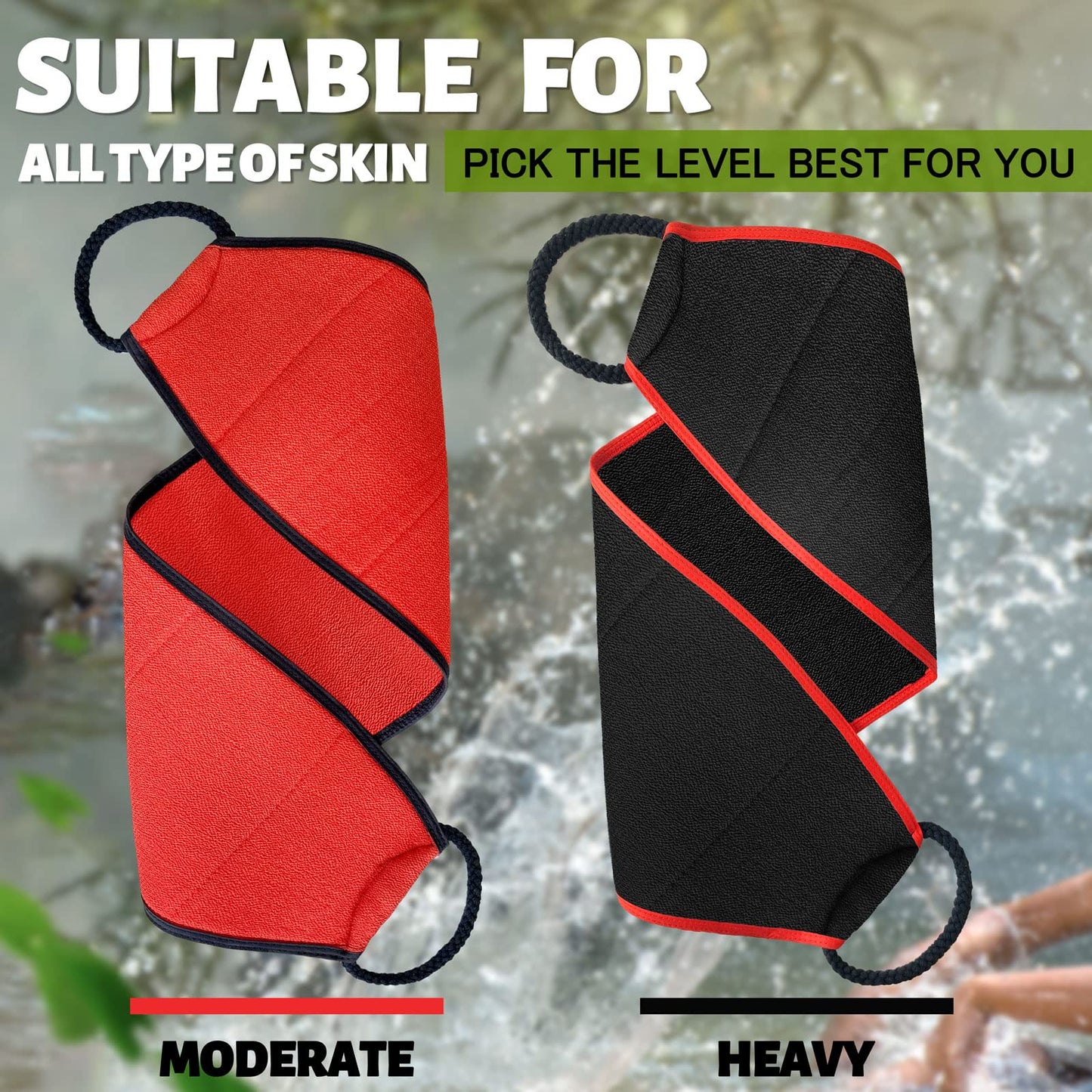 Evridwear Exfoliating Body Scrubber with Handles Back Washer Back Scrubber for Shower Bath Dry Skin Whole Body Deep Clean Men Women(Moderate Exfoliation)