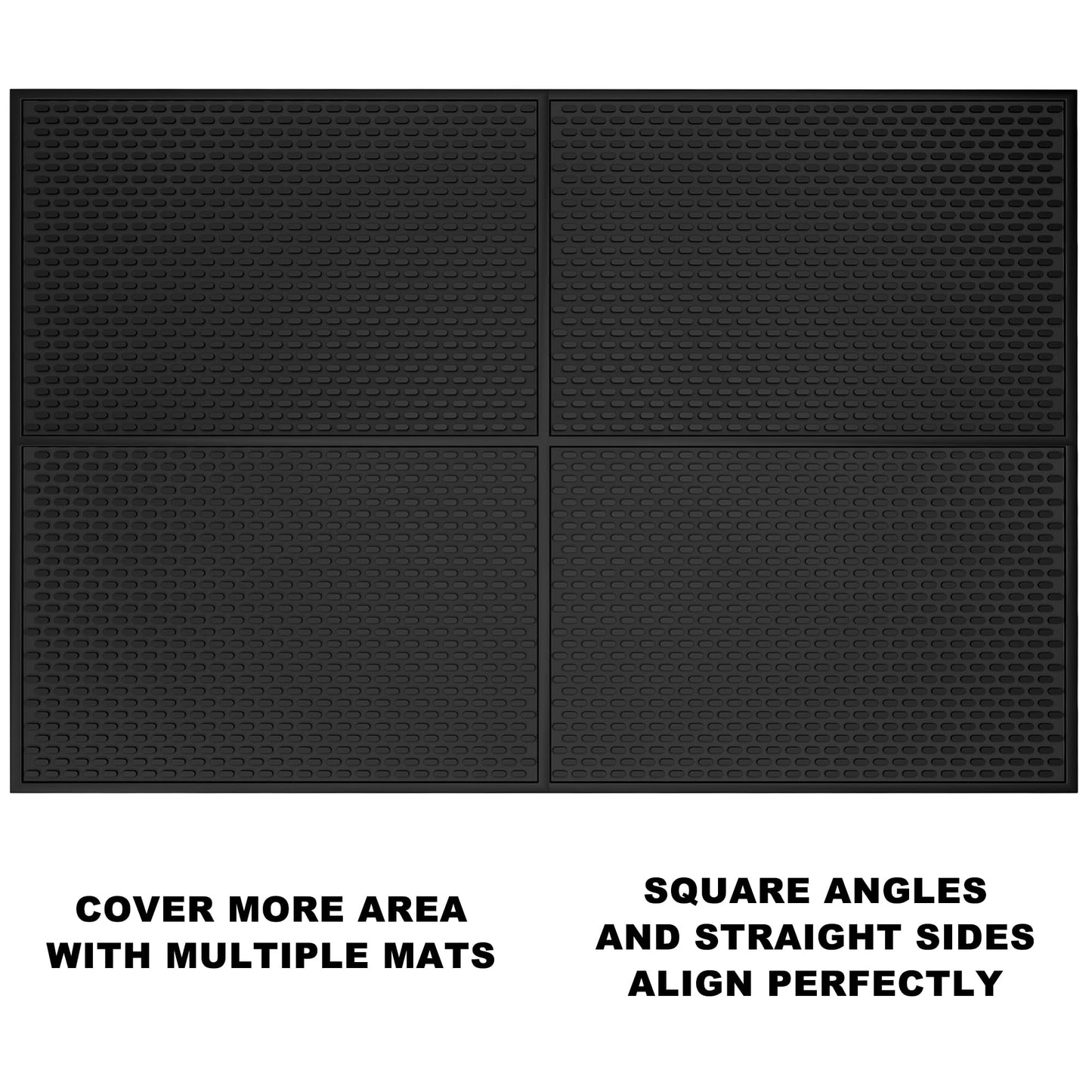 AXIESO Silicone Drip Mat - 1/2 Inch Thick, Heat-Resistant and Food Safe - Counter Top, Coffee Bar or Restaurant - Drying Mat for Glasses - 18x12 Inches