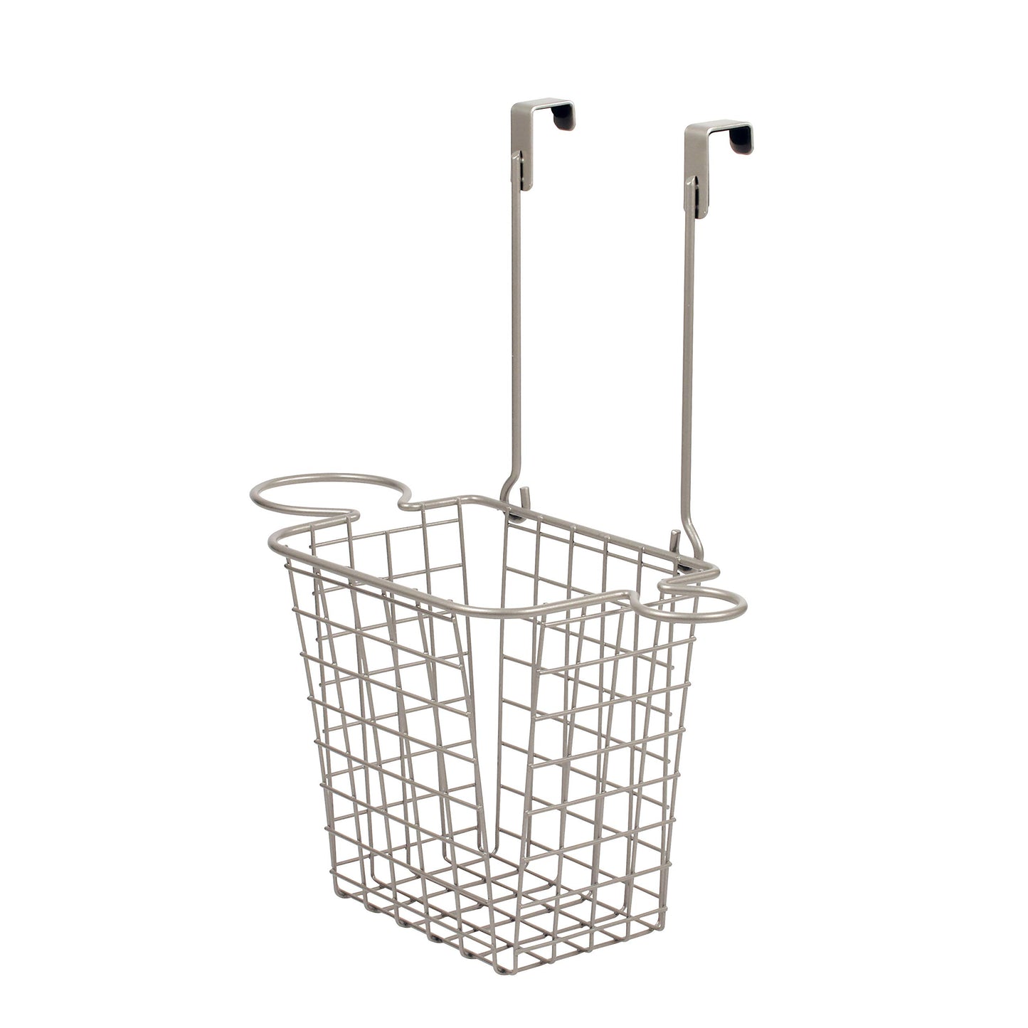 Spectrum Grid Over the Cabinet Styling Station (Satin Nickel) - Tall Bathroom & Under Sink Organizer for Hair Dryer, Beauty Tools, Accessories, & Home Essentials